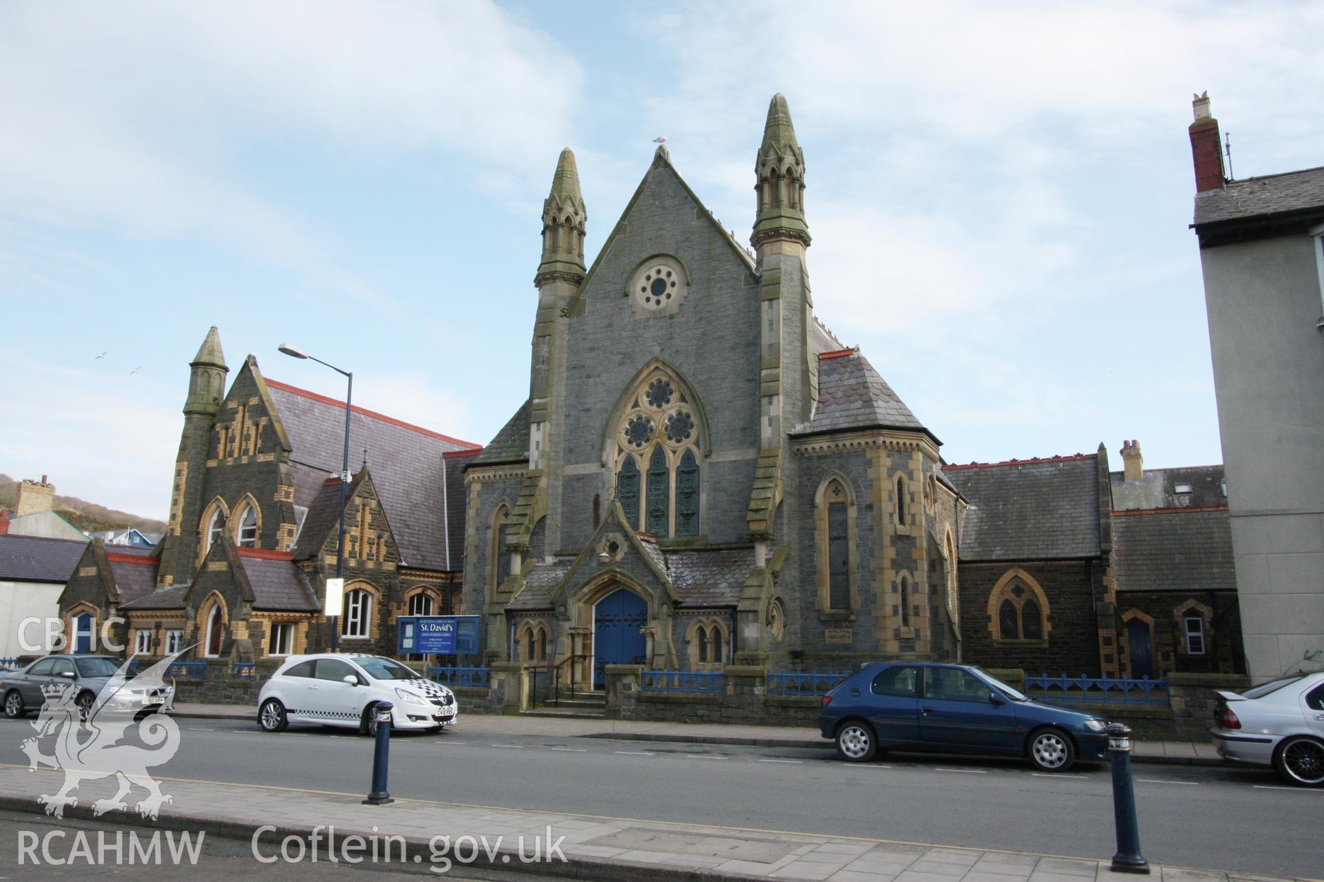 Exterior of St Davids URC and sunday school, Aberystwyth