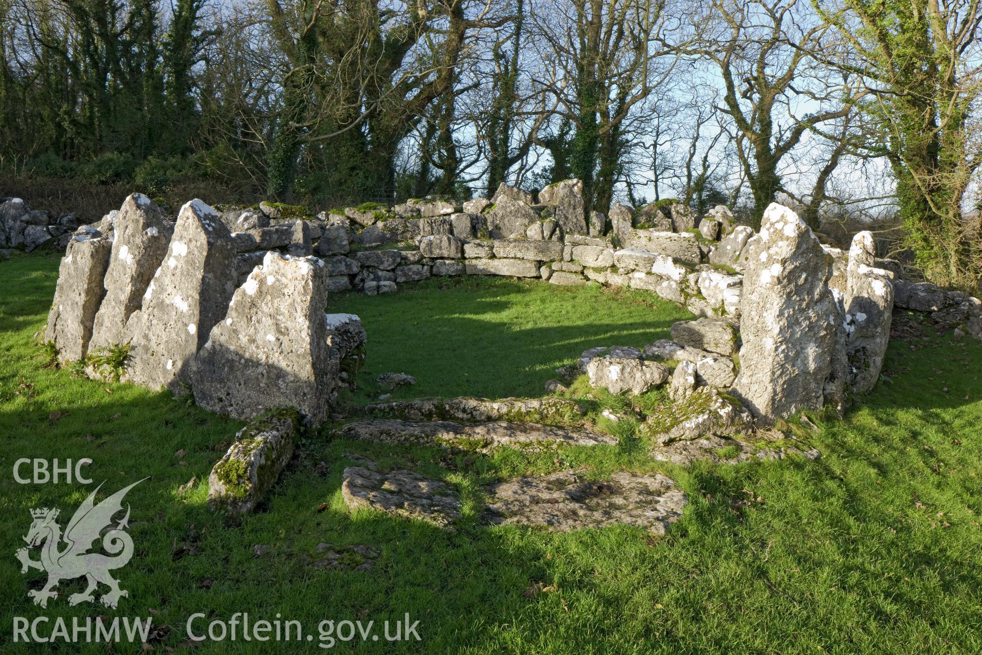 View from the east of the hut circle on the northeast of site.