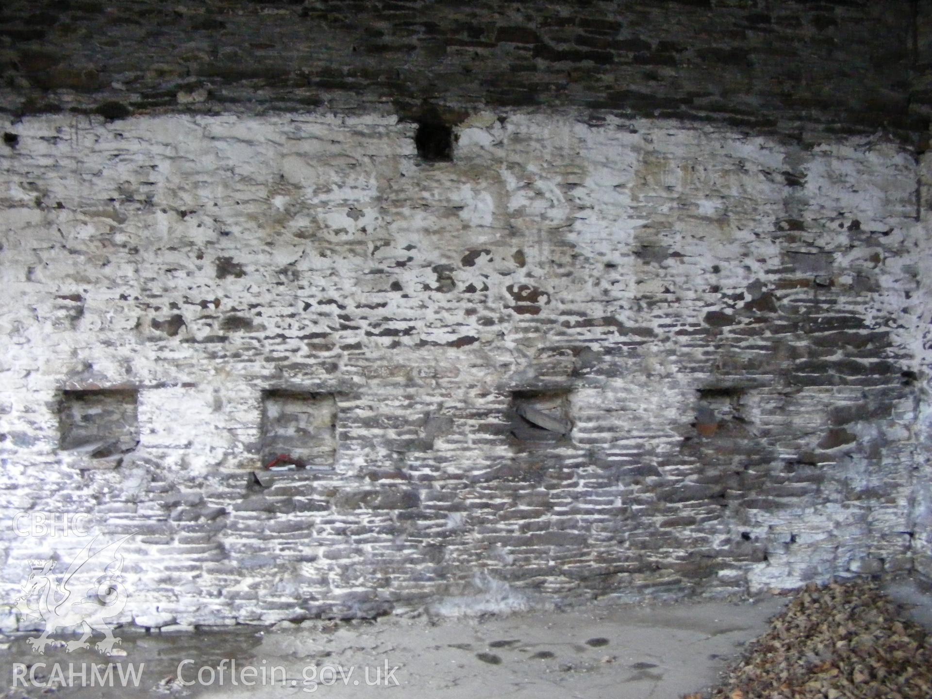 Digital photograph from an archaeological evaluation for a barn conversion and watching brief on a sheepfold at Mynachdy Farm, Ynysybwl December 2008; by S. Mayes and D. Rouse, Archaeological Investigation Ltd.