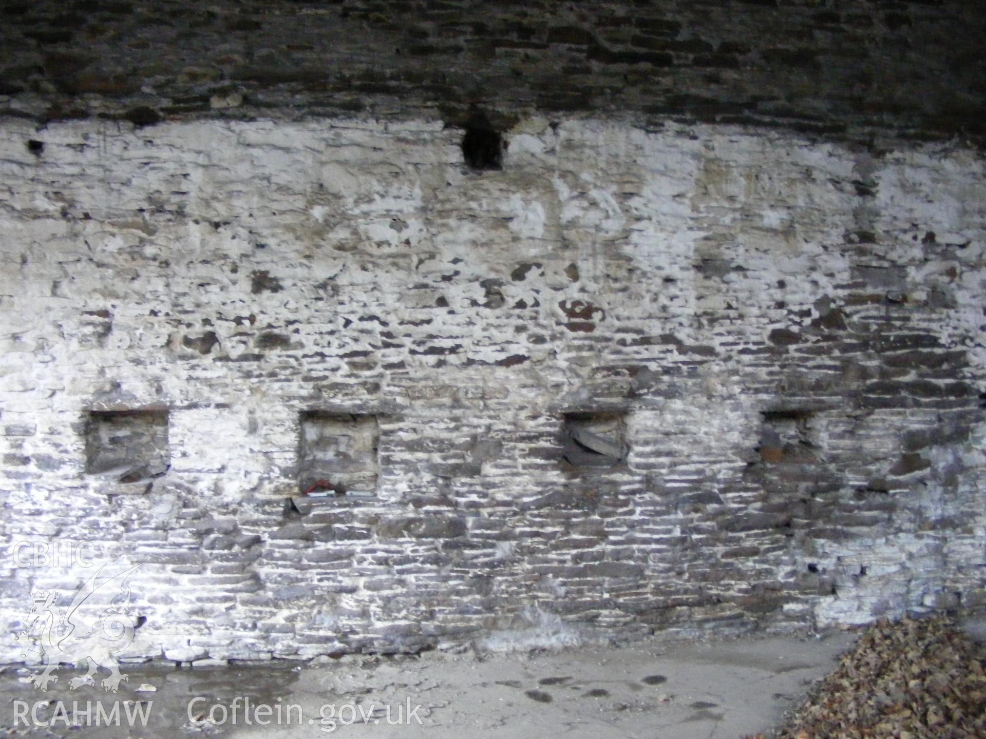 Digital photograph from an archaeological evaluation for a barn conversion and watching brief on a sheepfold at Mynachdy Farm, Ynysybwl December 2008; by S. Mayes and D. Rouse, Archaeological Investigation Ltd.