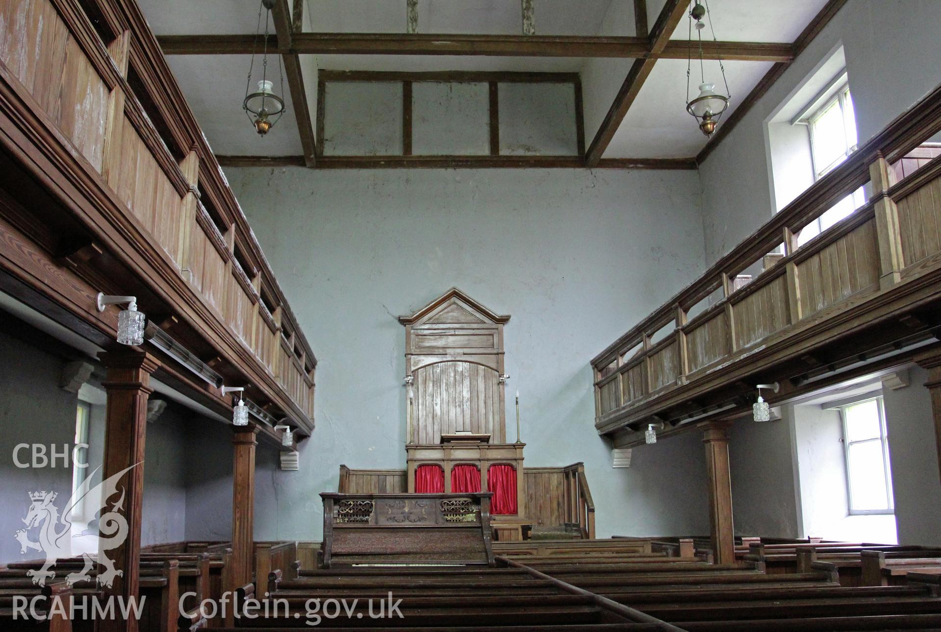 Interior of chapel looking west