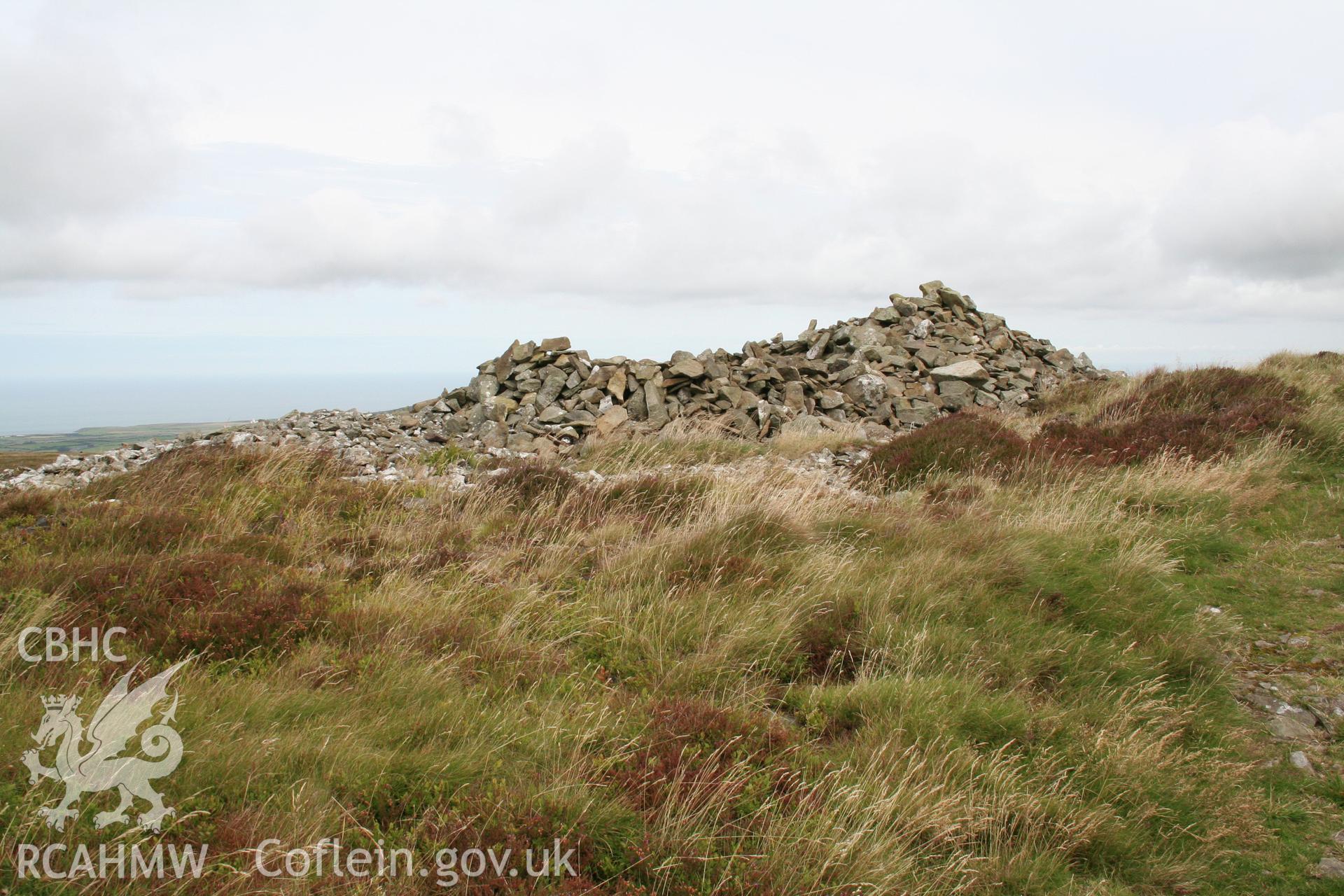 Detail of cairn II, Mynydd Rhiw from the west.