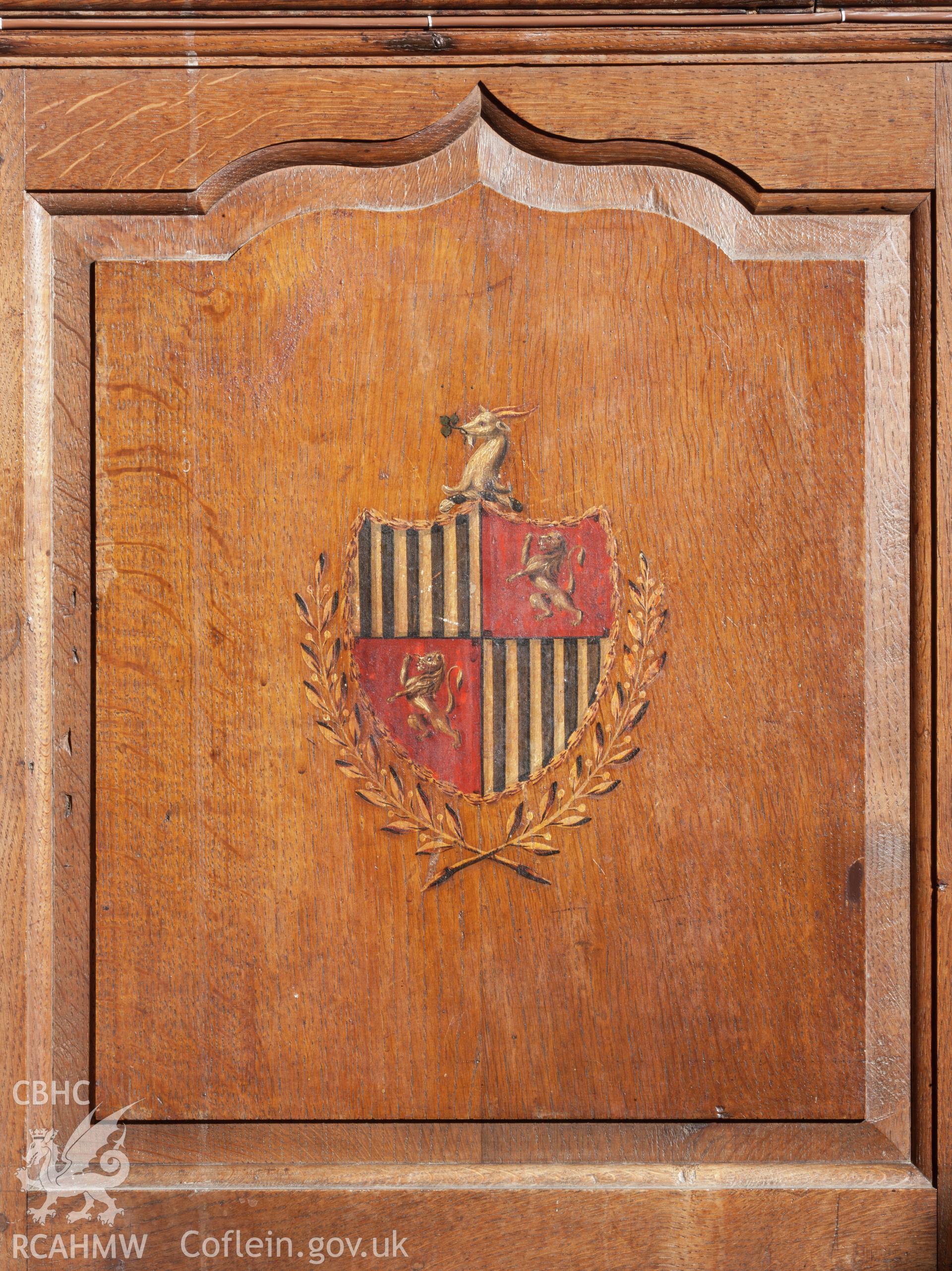 Coats of arms on pews