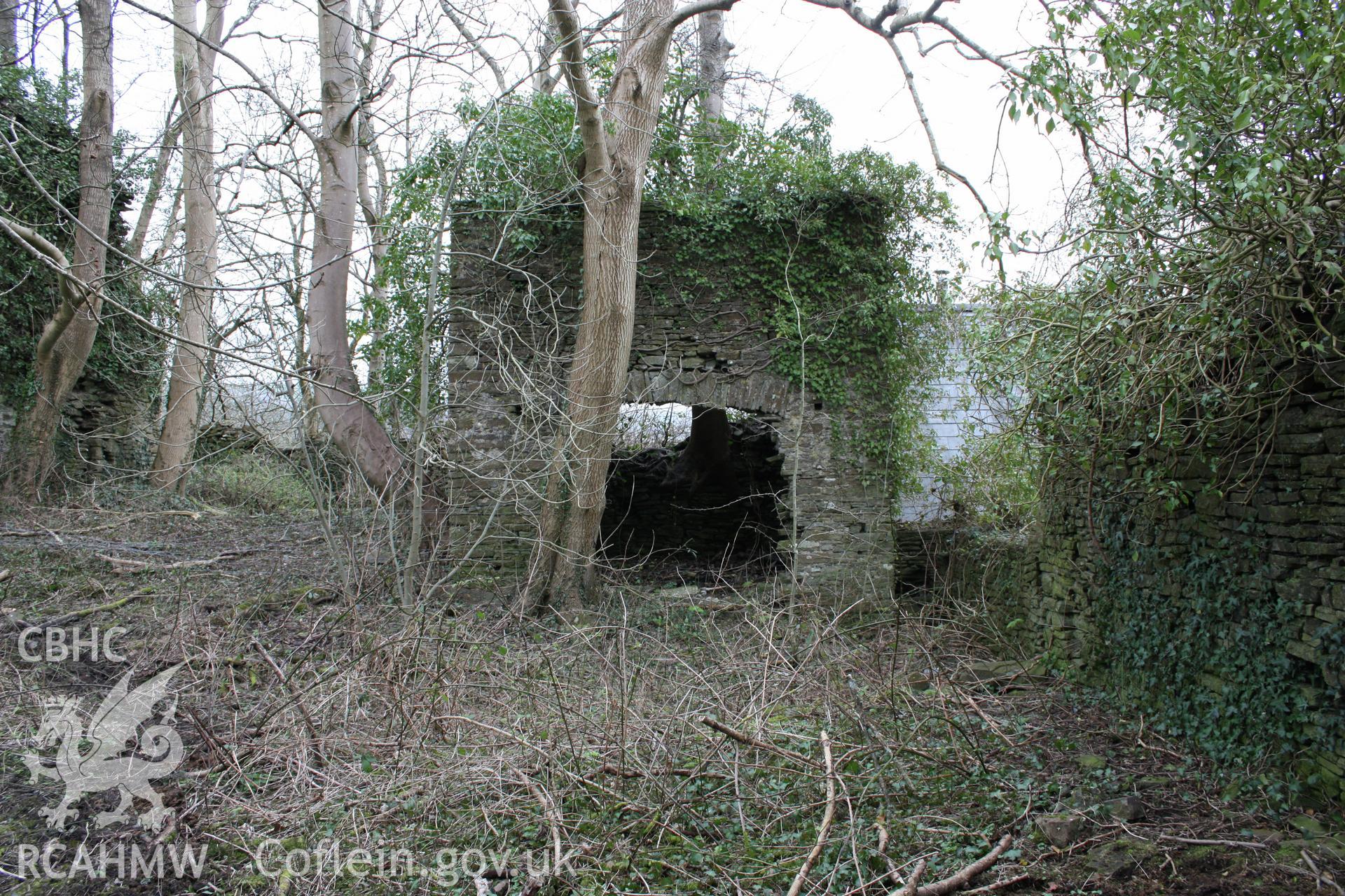 Plas y Bettws, Bridgend. Main entrance to manor house situated in east bay.