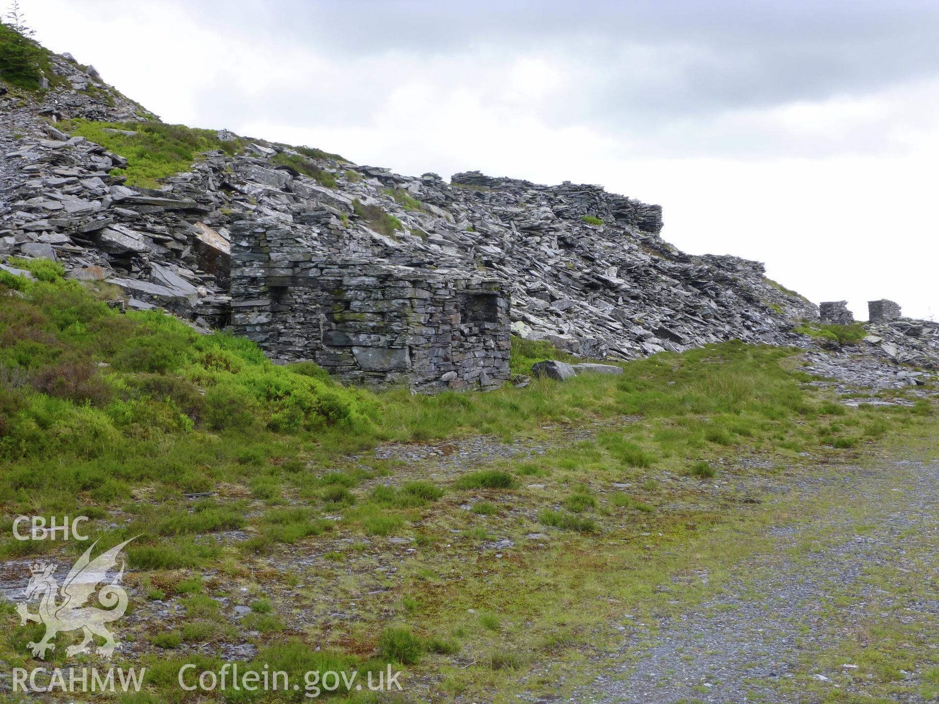 View of the hut,  looking south-west.