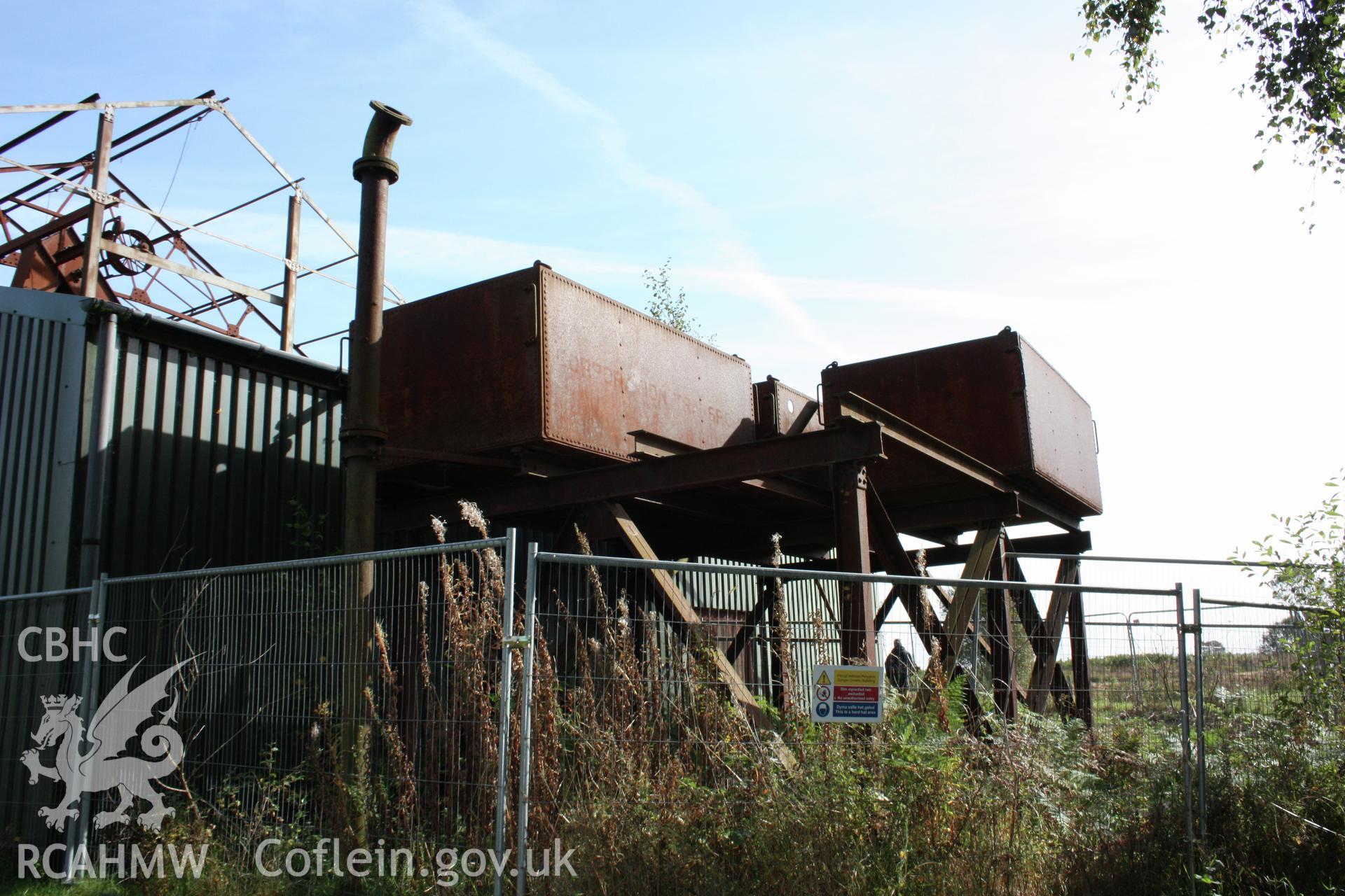 Fenn's Moss Peat Processing Works.  Water and fuel tanks adjacent to engine house.