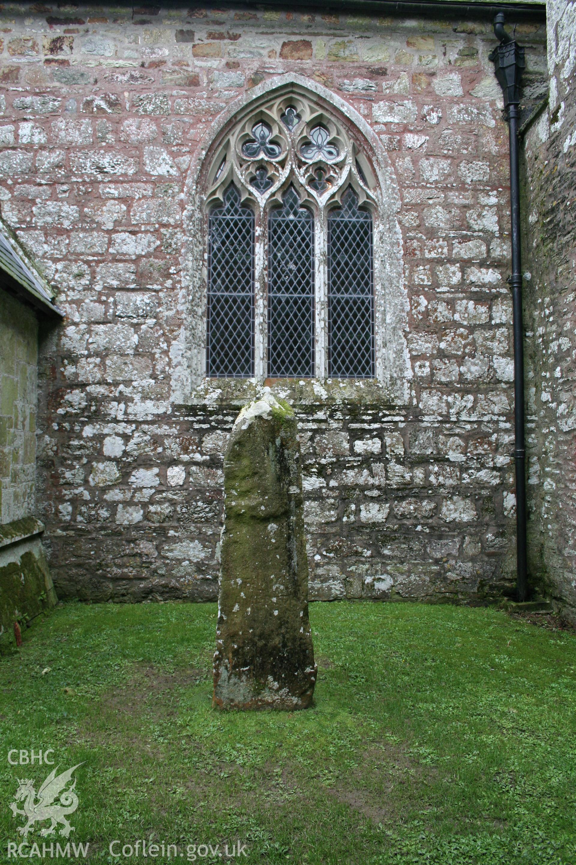 Vitaliani Stone, St Brynach's Churchyard, March 2007. South face.