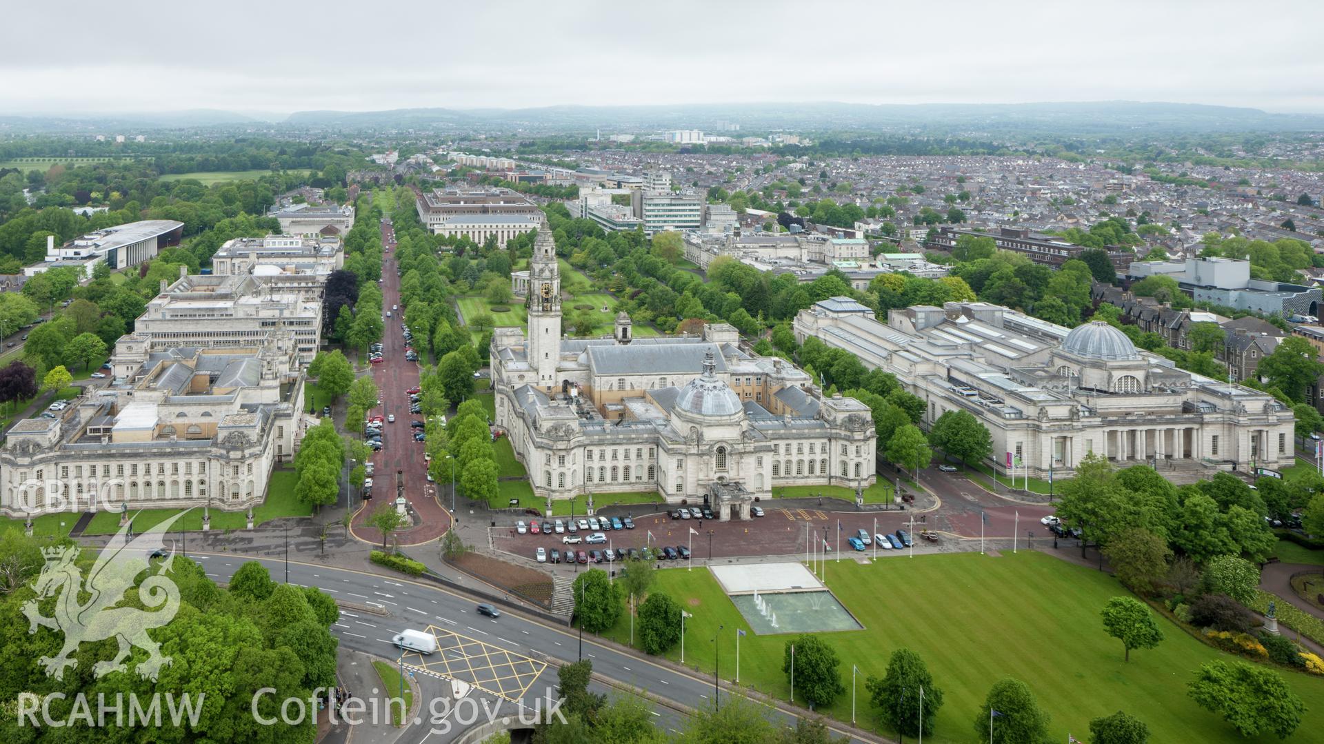 View of the Civic Centre from the roof of the Capital Building