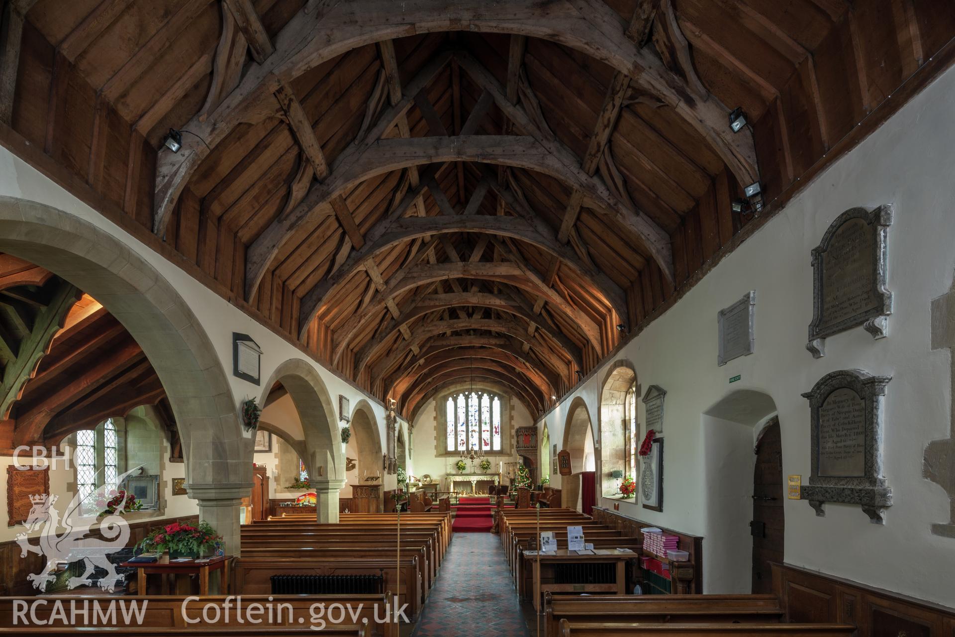 Interior, viewed from the west