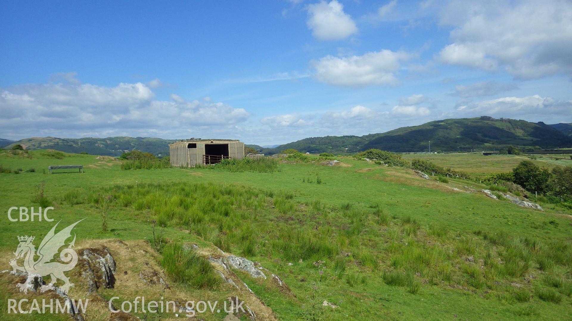 View towards BCF hut and complex on promontory (from west)