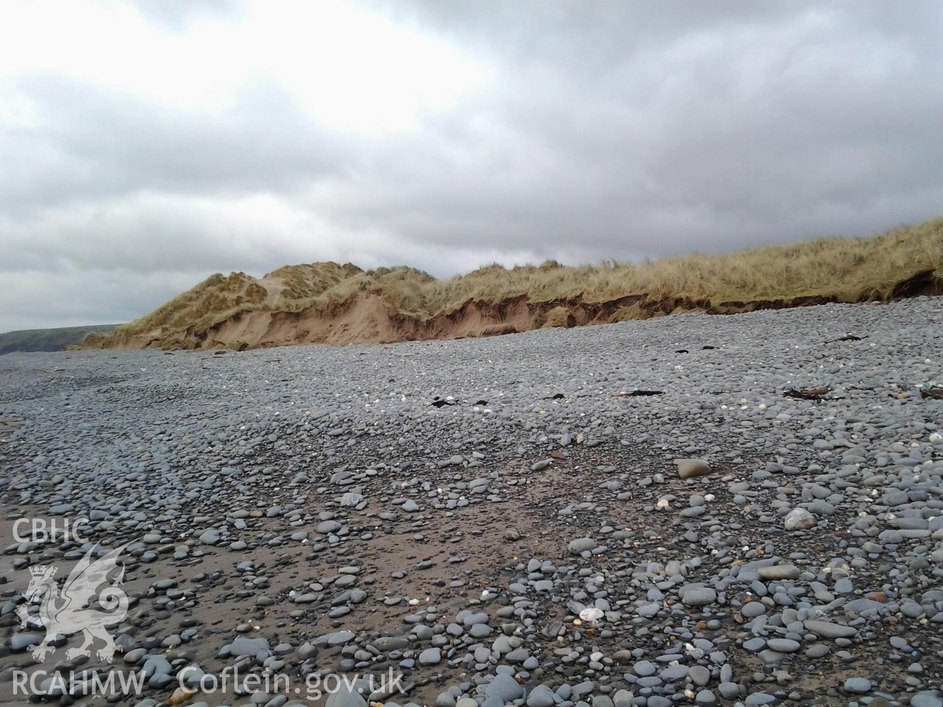 Undermining due to coastal erosion to north of Observation Post
