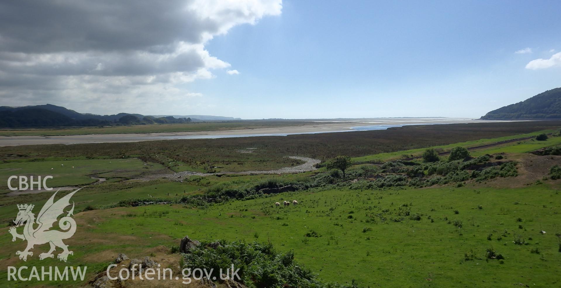 View down estuary towards the main concentration of military testing at the mouth of the estuary (Ynyslas)