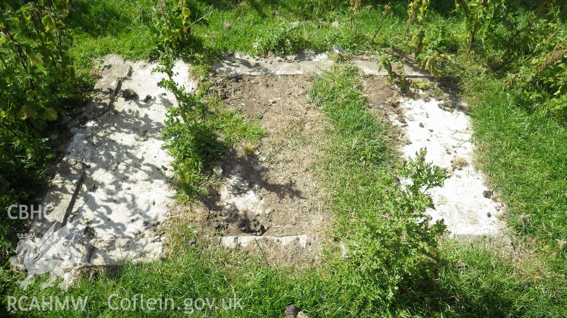 Concrete foundation on the eastern side of the BCF hut