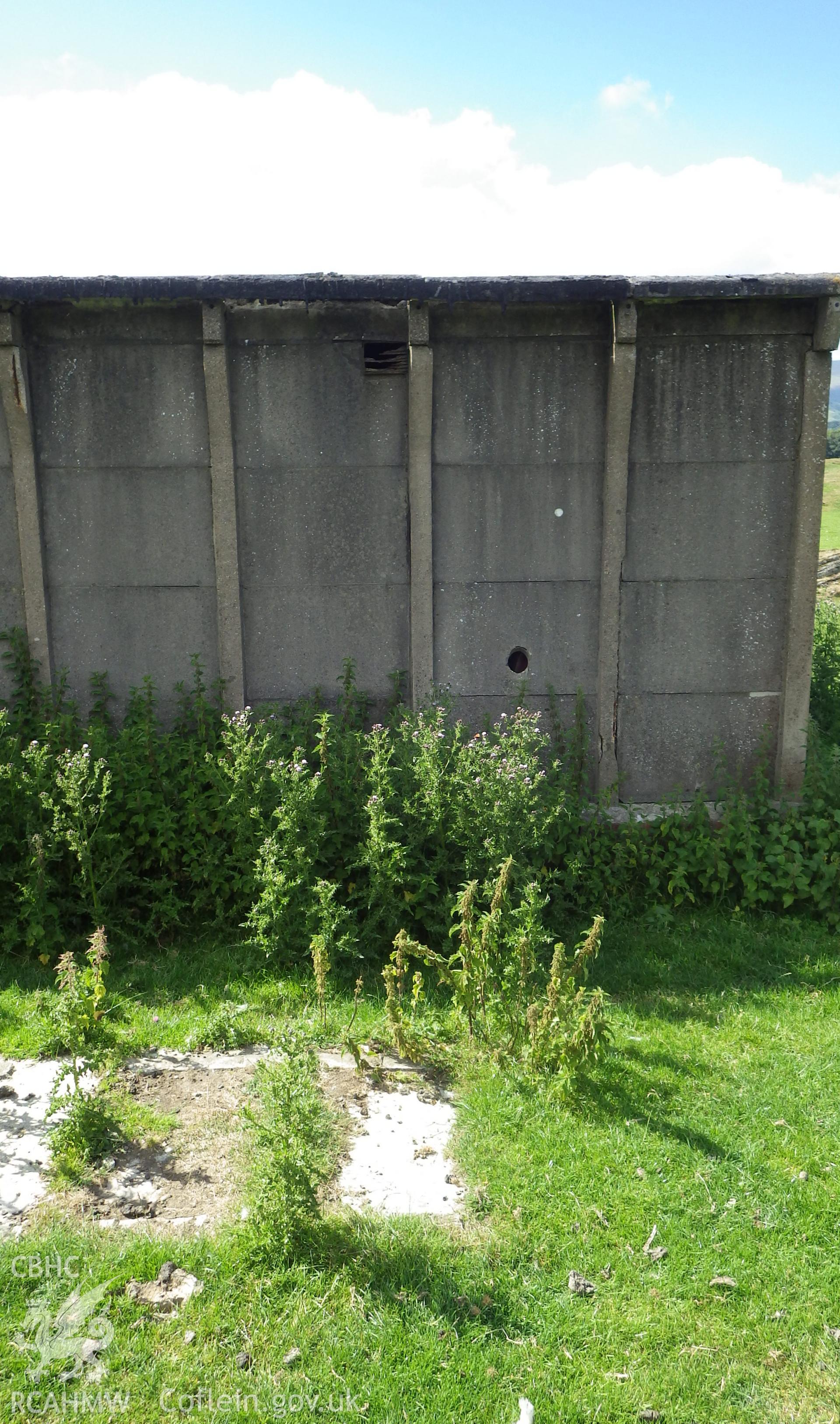 Vent for stove in eastern facade of BCF hut