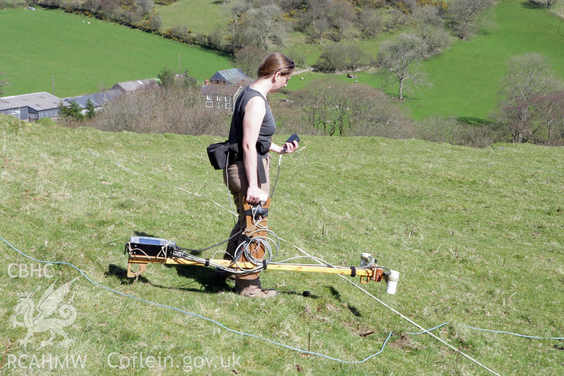 Castell Grogwynion hillfort, Royal Commission survey 2012, geophysical survey by ArchaeoPhysica