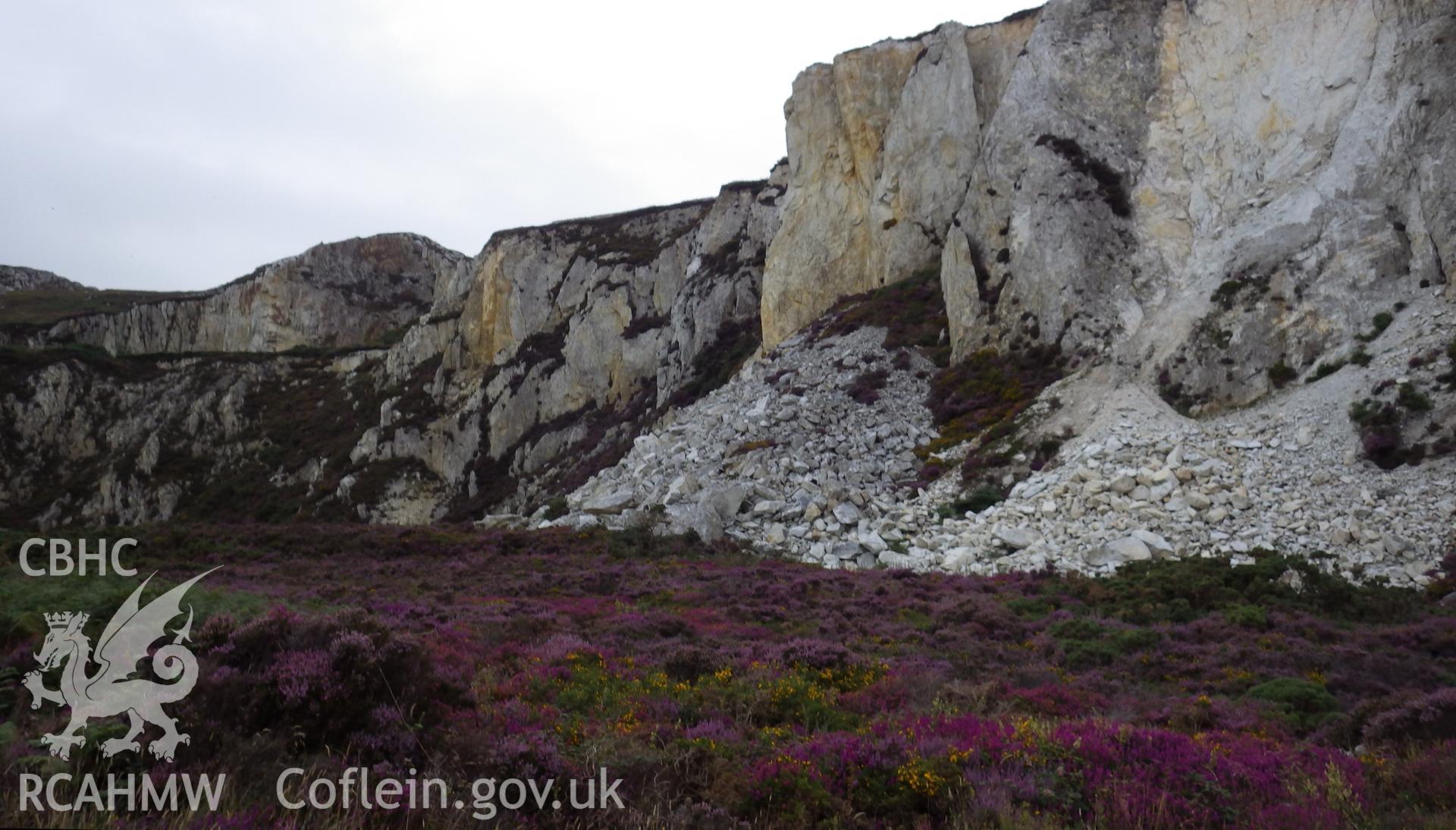 Quarry faces near path at SM22968337