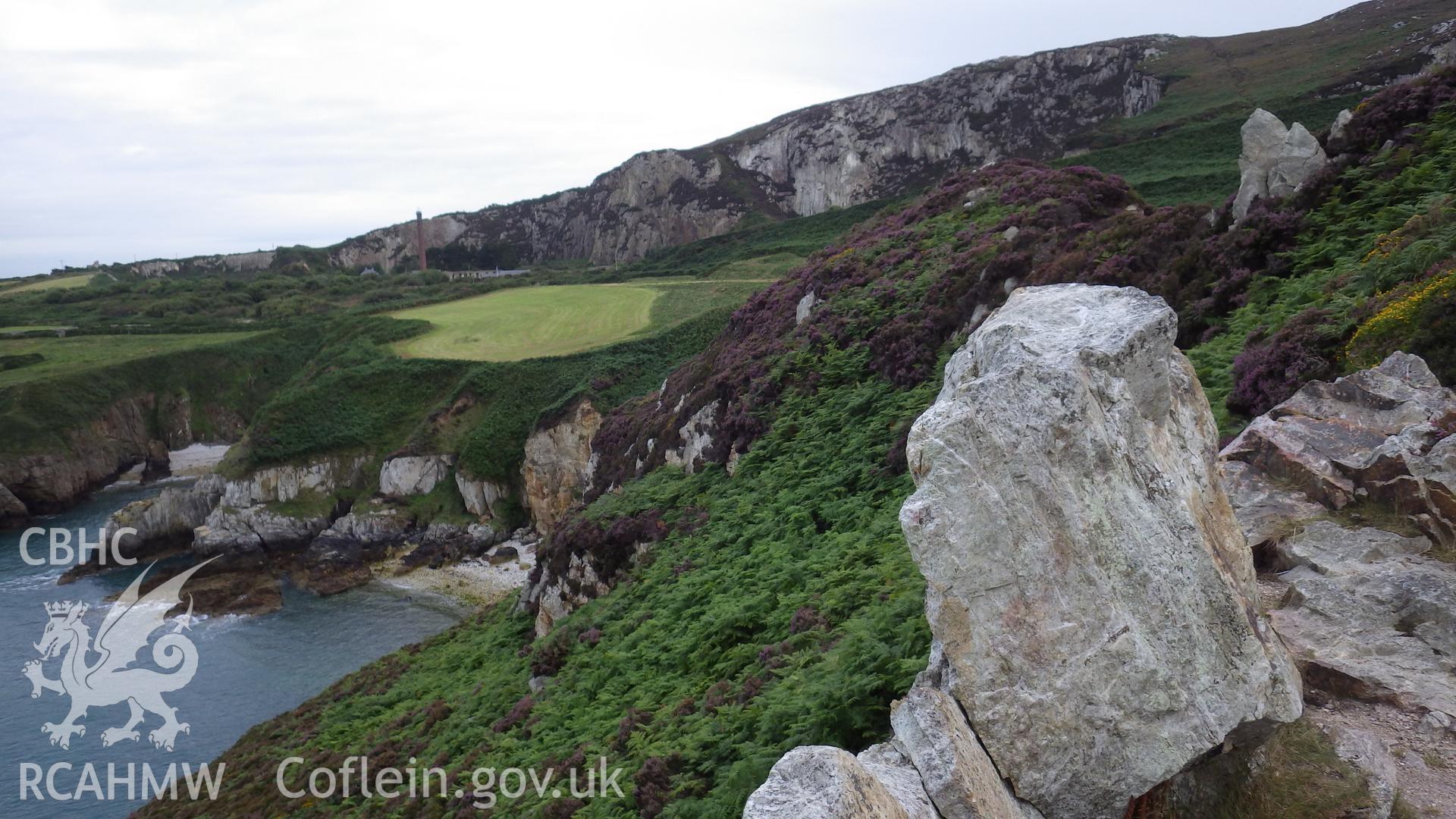 View from the Welsh Coastal Path looking eastwards towards brickworks