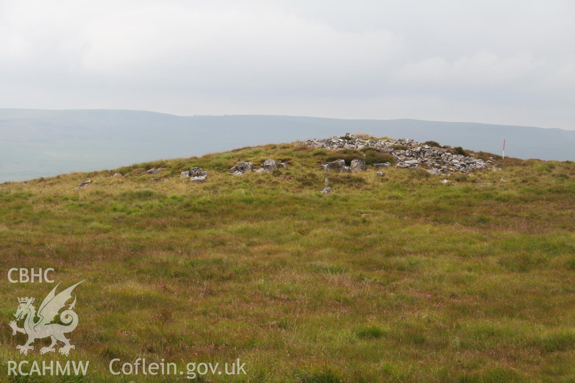 View of cairn from the north-east; 1m scale.