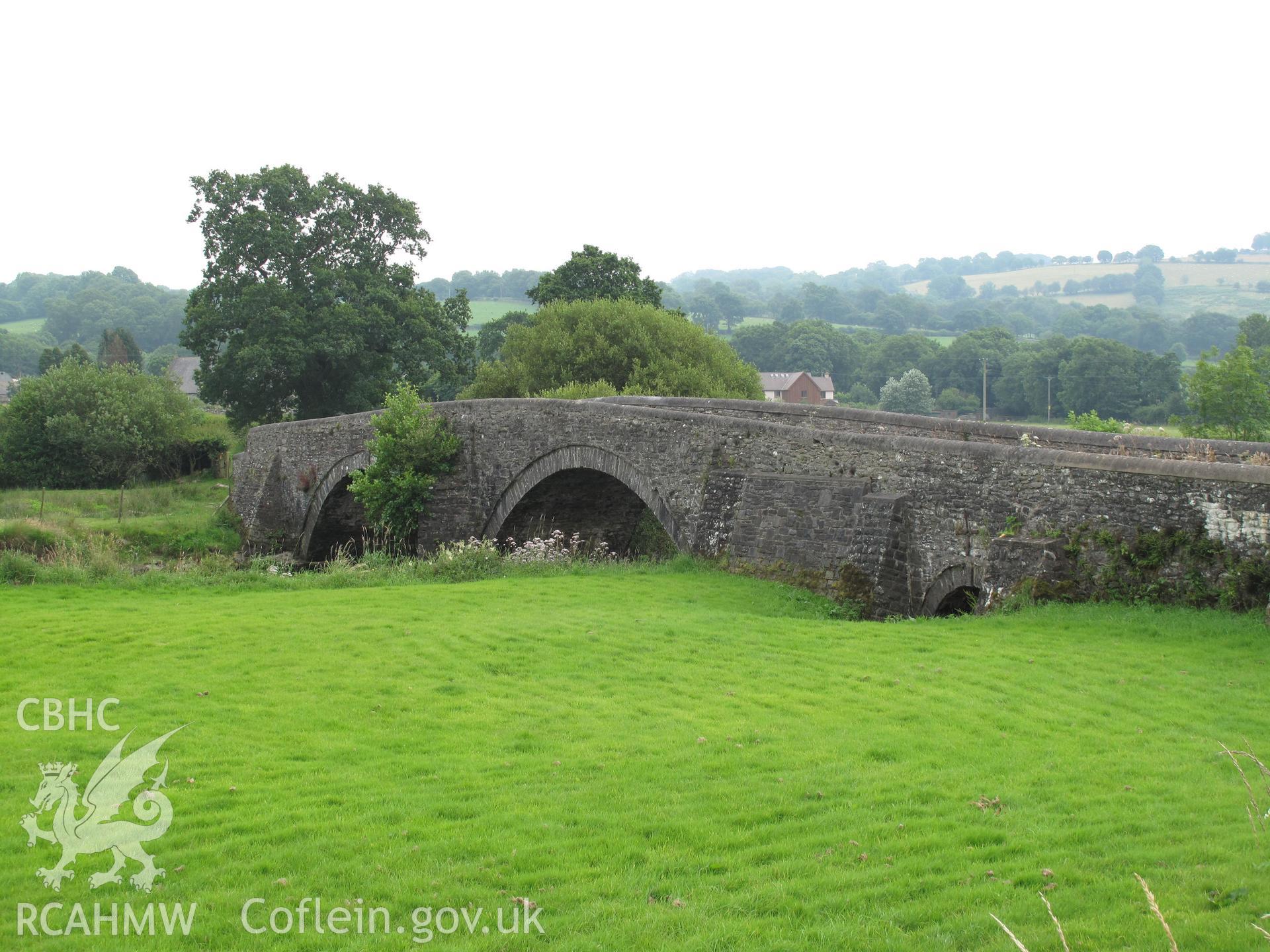 Bridge at Llanfair Clydogau from the northwest.