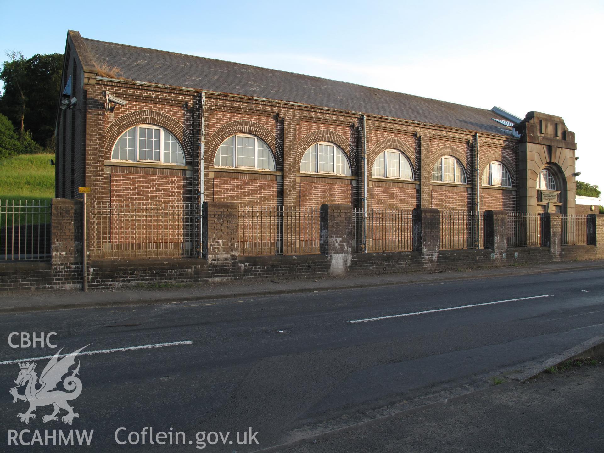 North elevation of Schwyll Pumping Station.