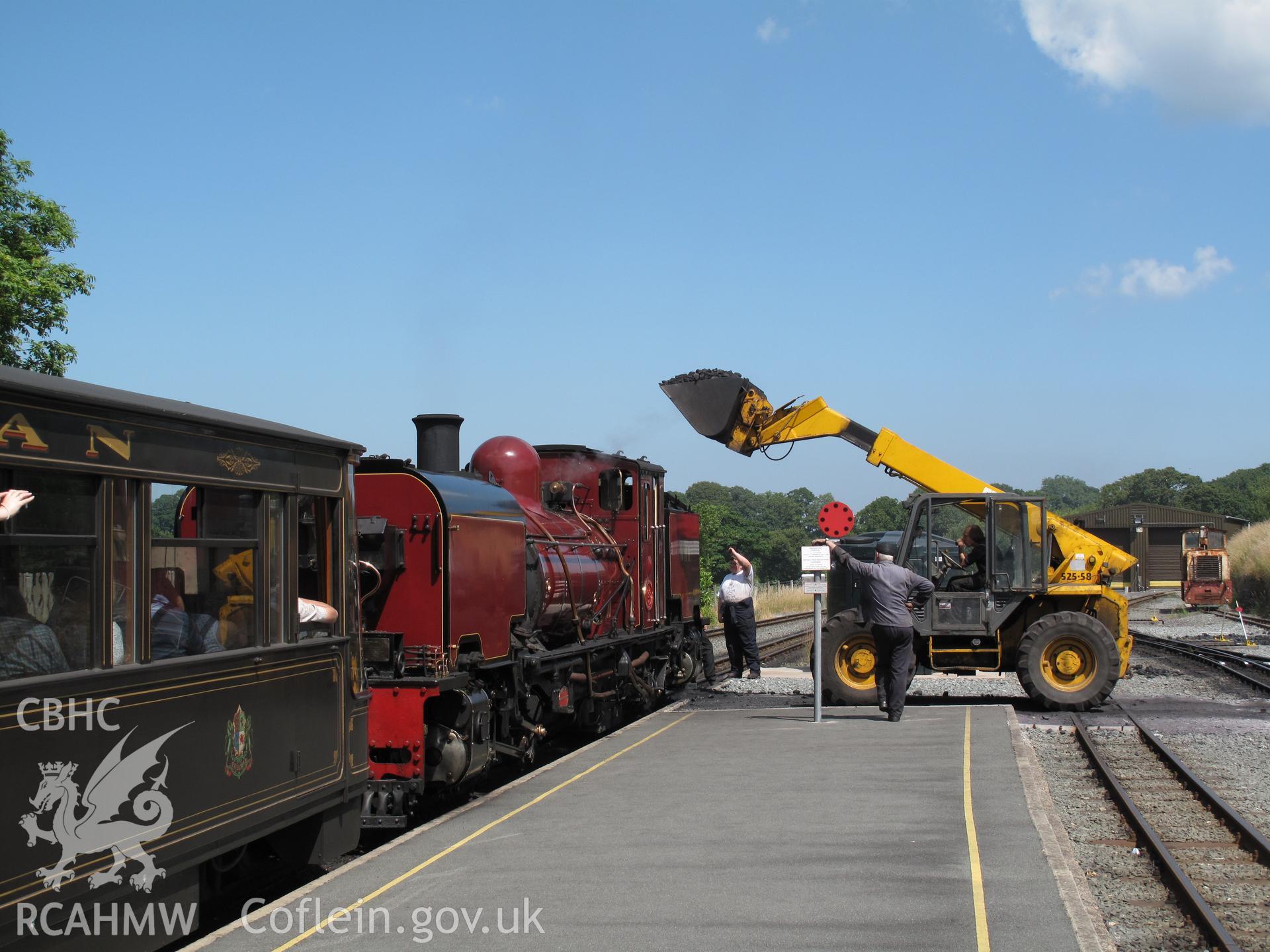 Coaling at Dinas Junction Station, Welsh Highland Railway (1).