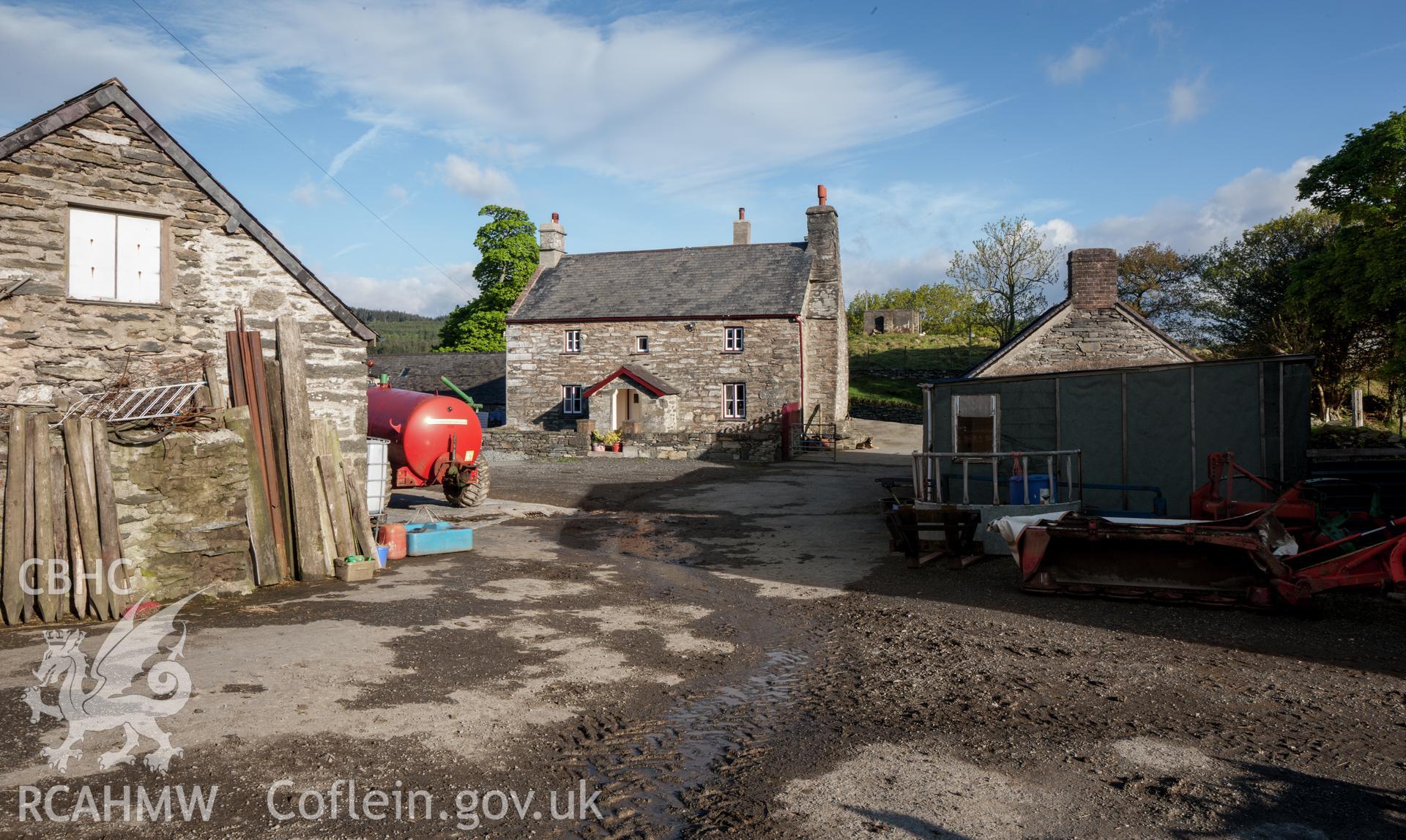 Farmhouse and yard from the southeast