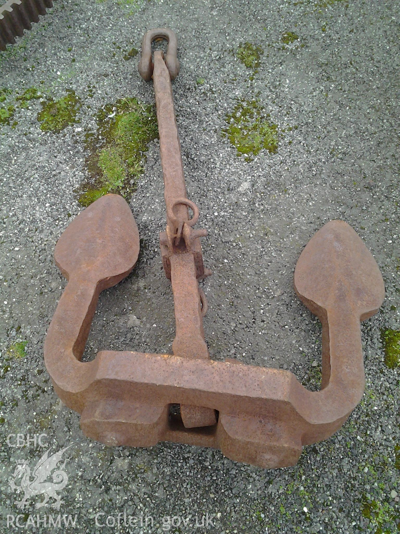 Anchor - part of the collections of the former Caernarvon Maritime Museum