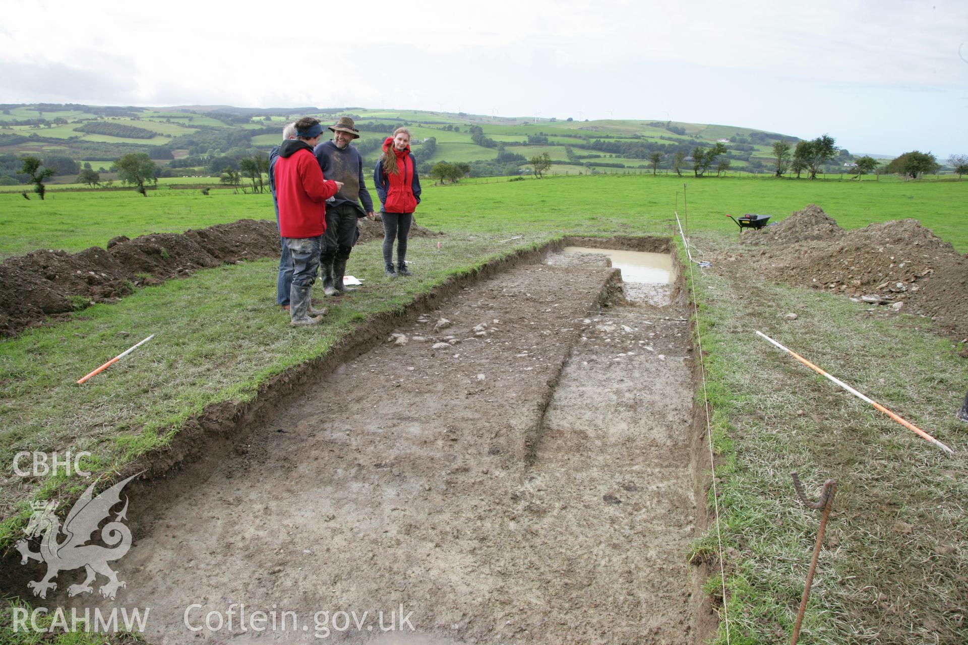 Photo survey of Penlan Roman road excavations, by Archaeology Wales for S4C programme 'Olion'.