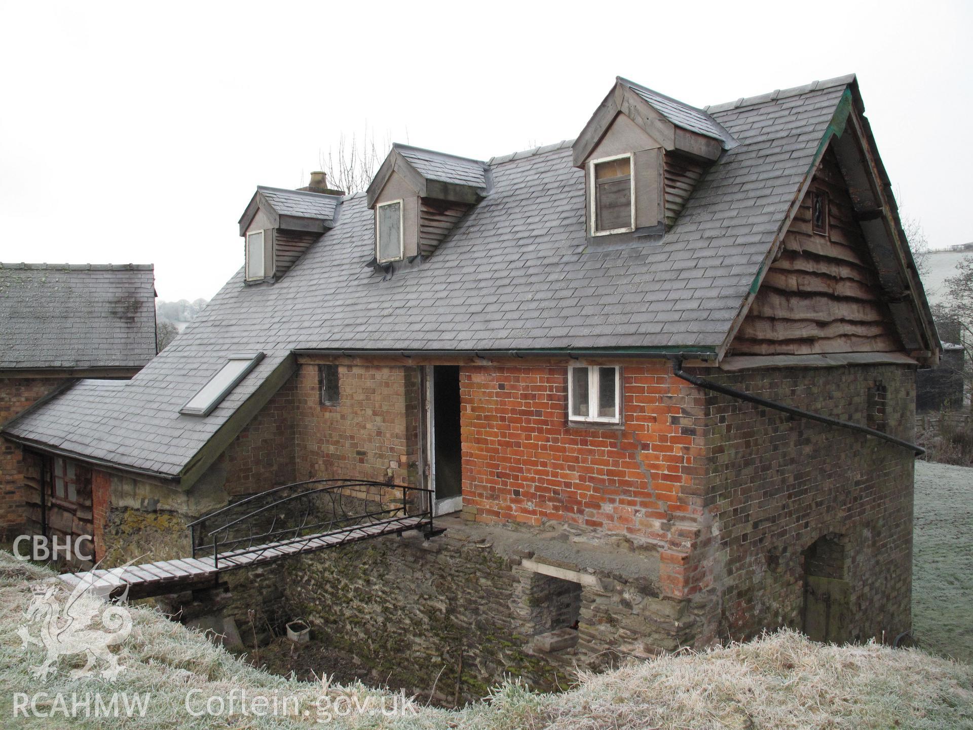 View of Great Cantel Mill, Llanbister, from the east.