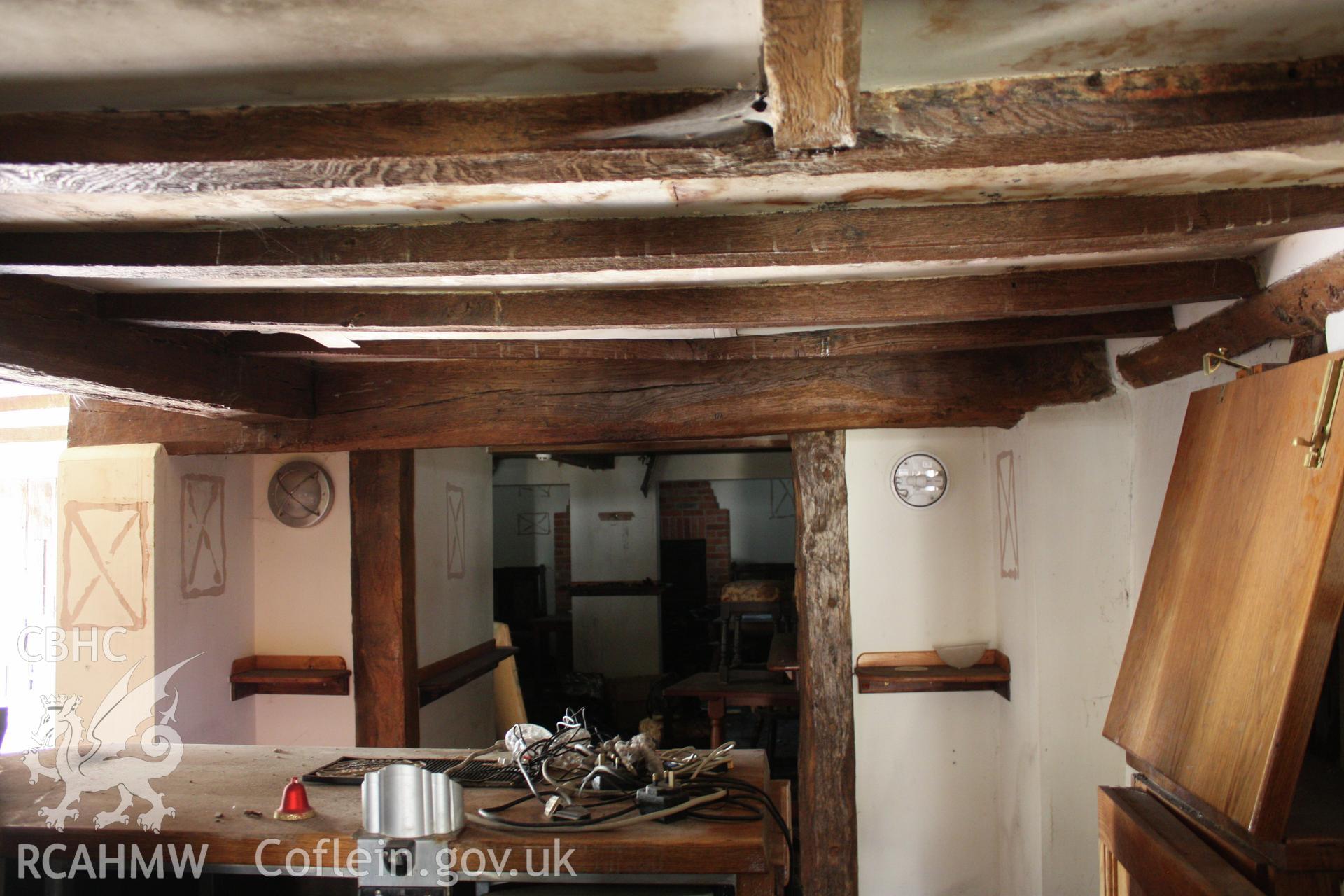 Ceiling joists & fireplace