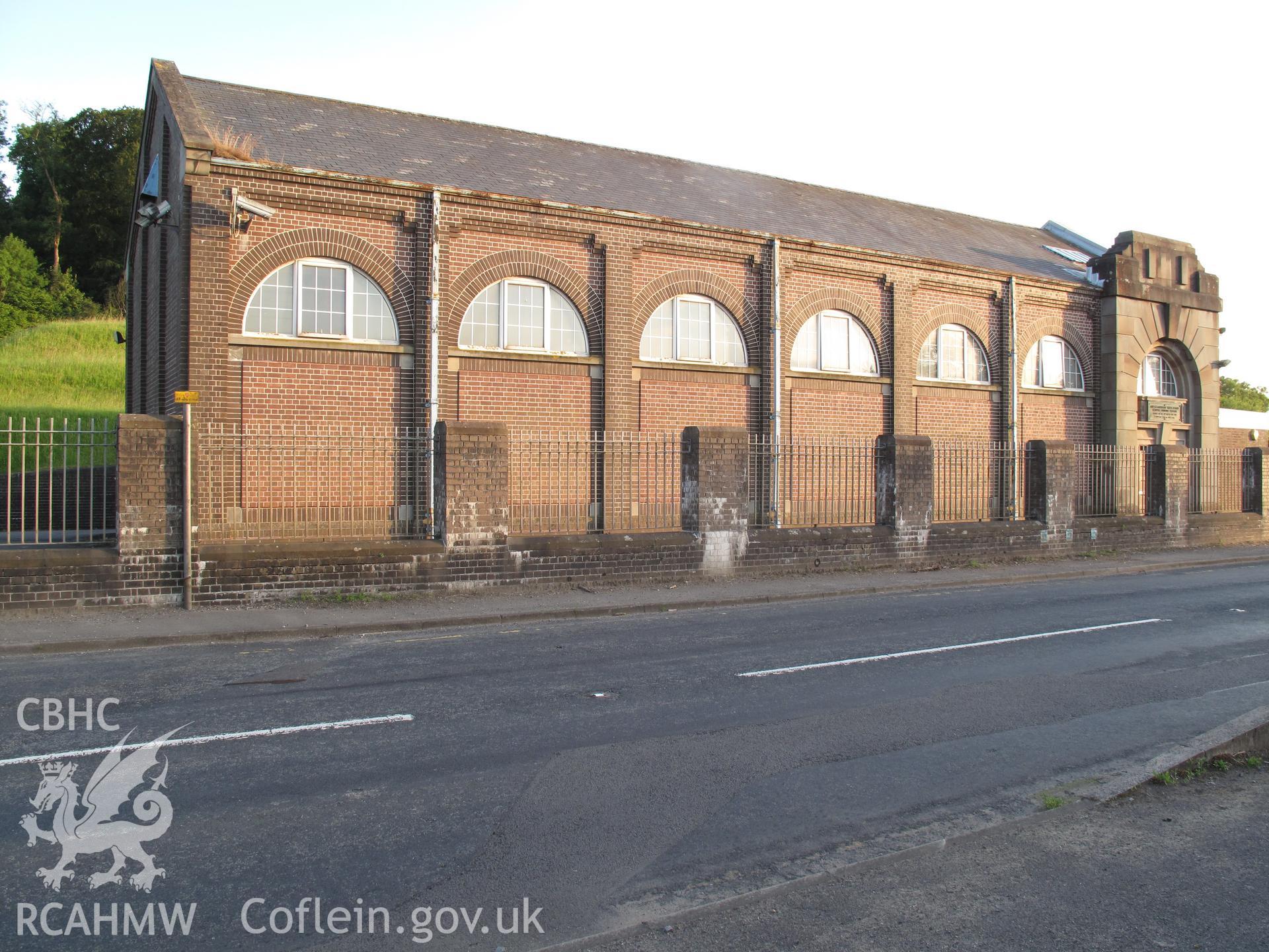 North elevation of Schwyll Pumping Station.