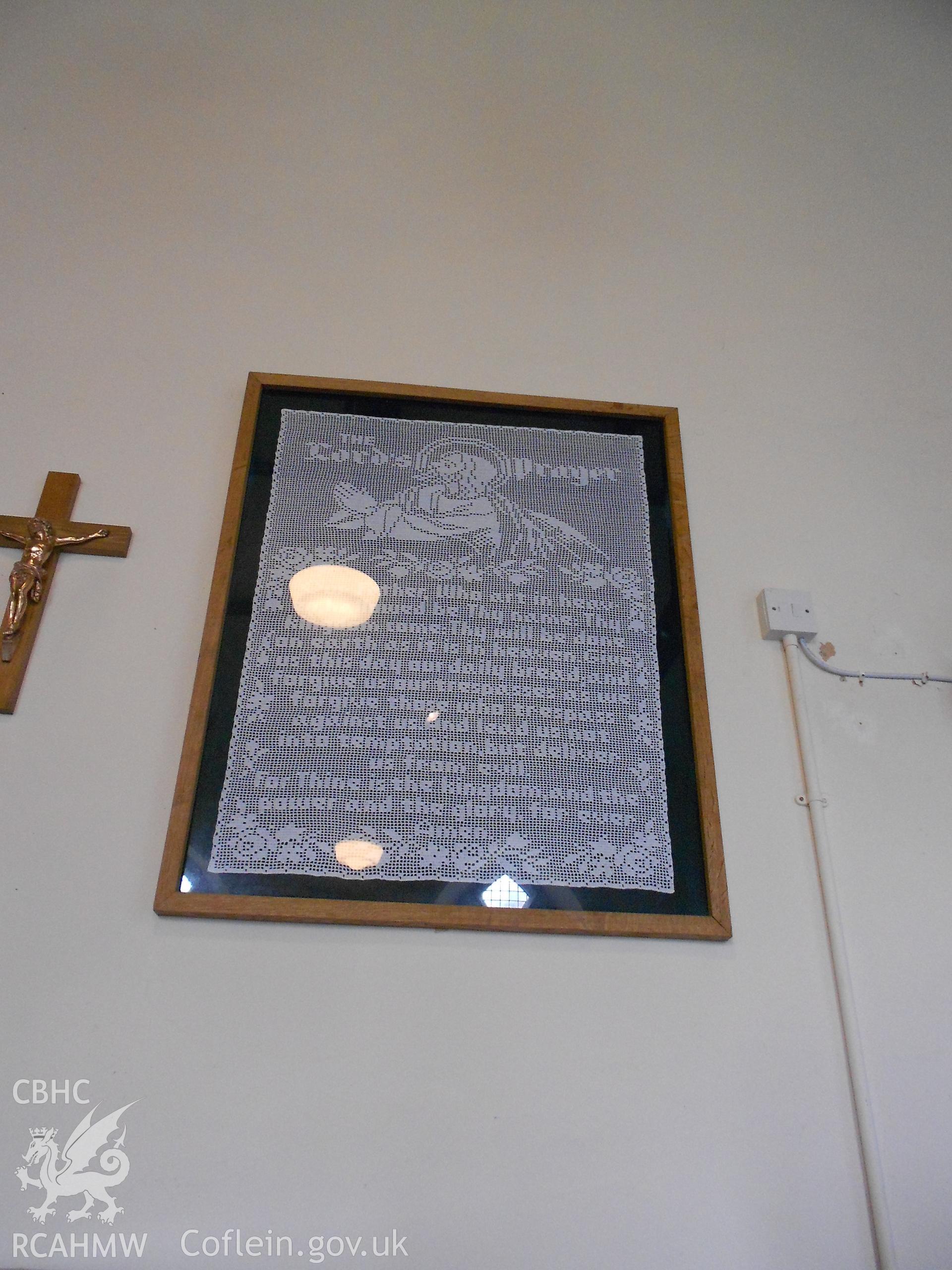 The Lord's Prayer in English, made out of lace