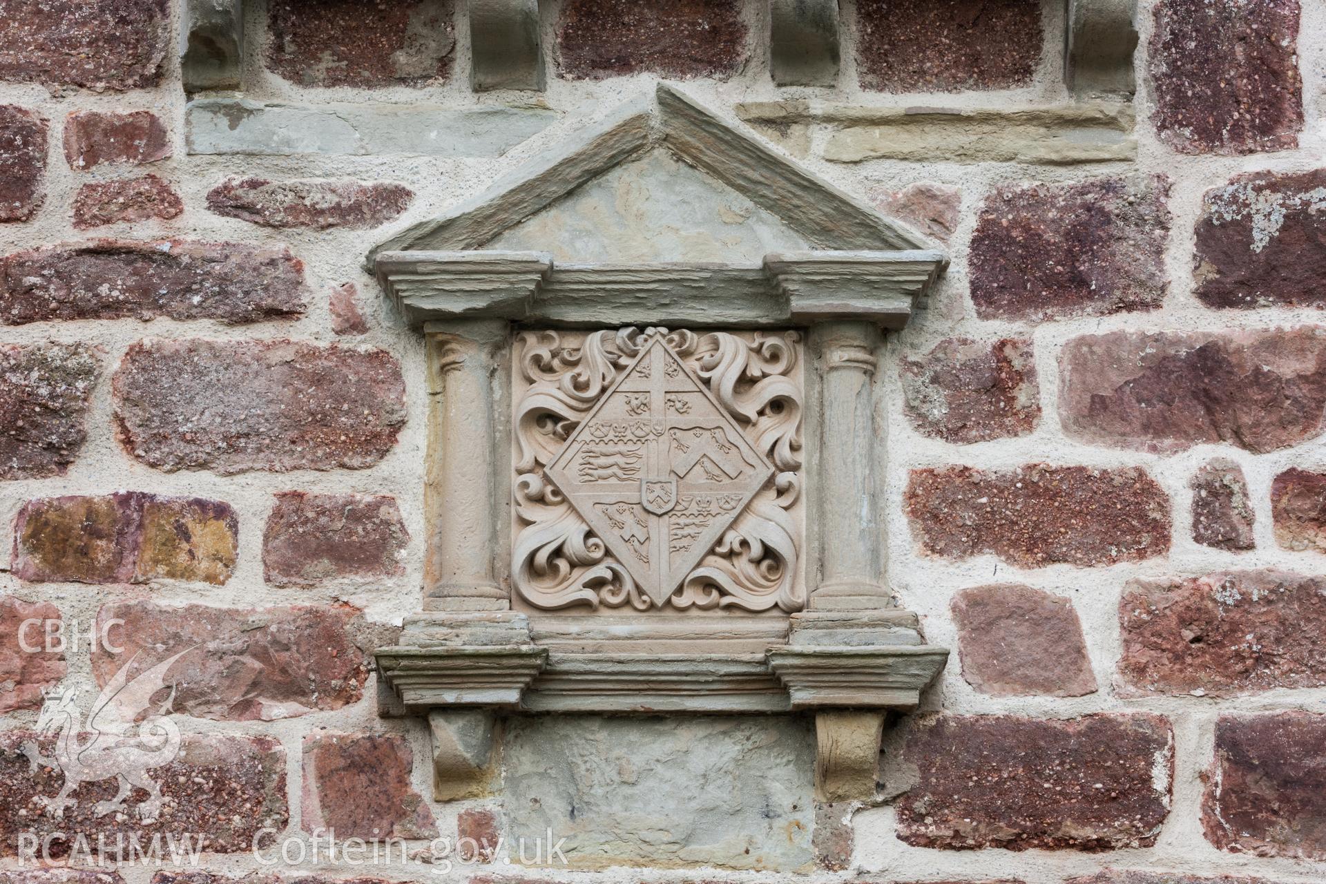 Inscribed plaque over doorway