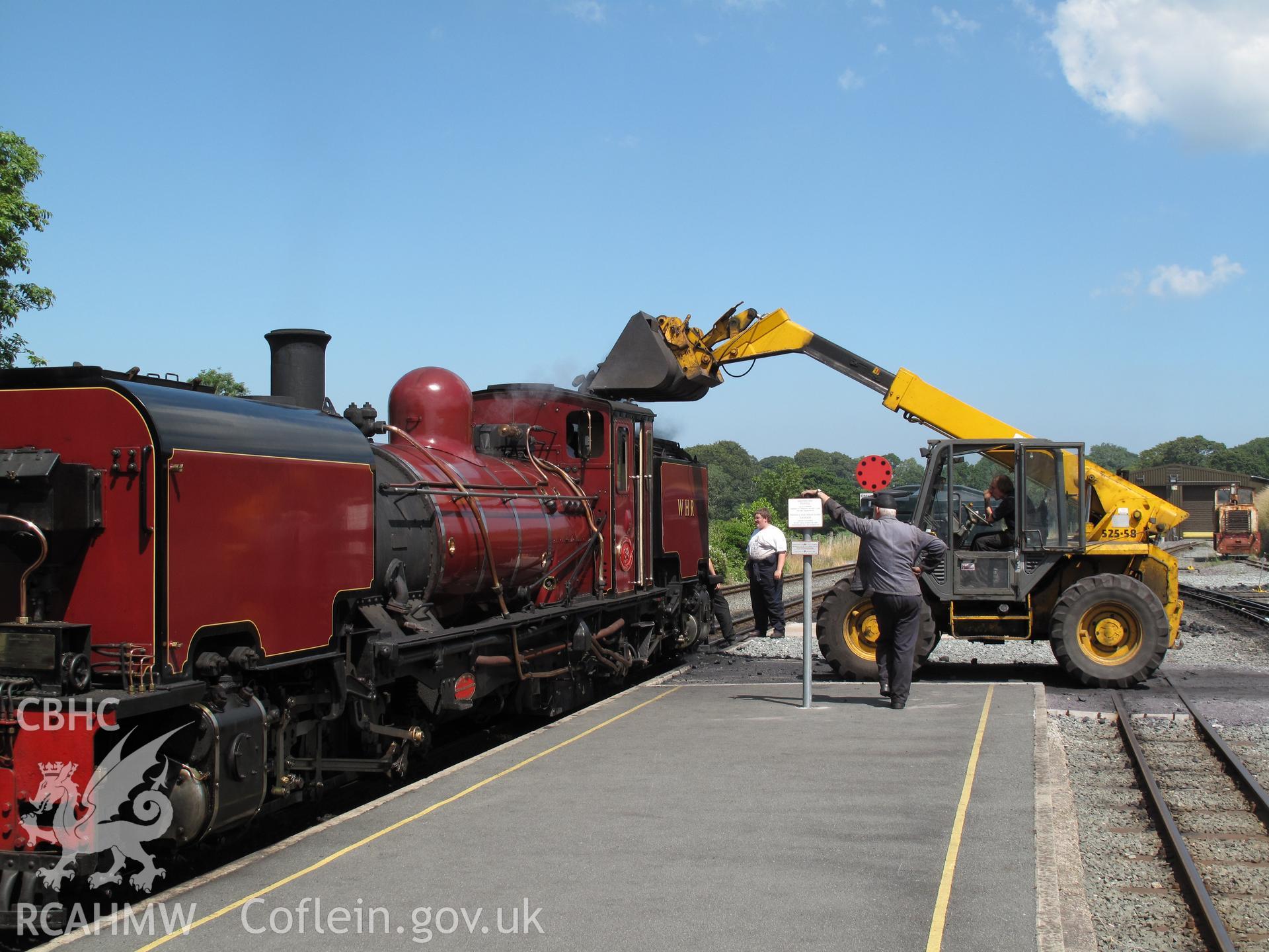 Coaling at Dinas Junction Station, Welsh Highland Railway (2).