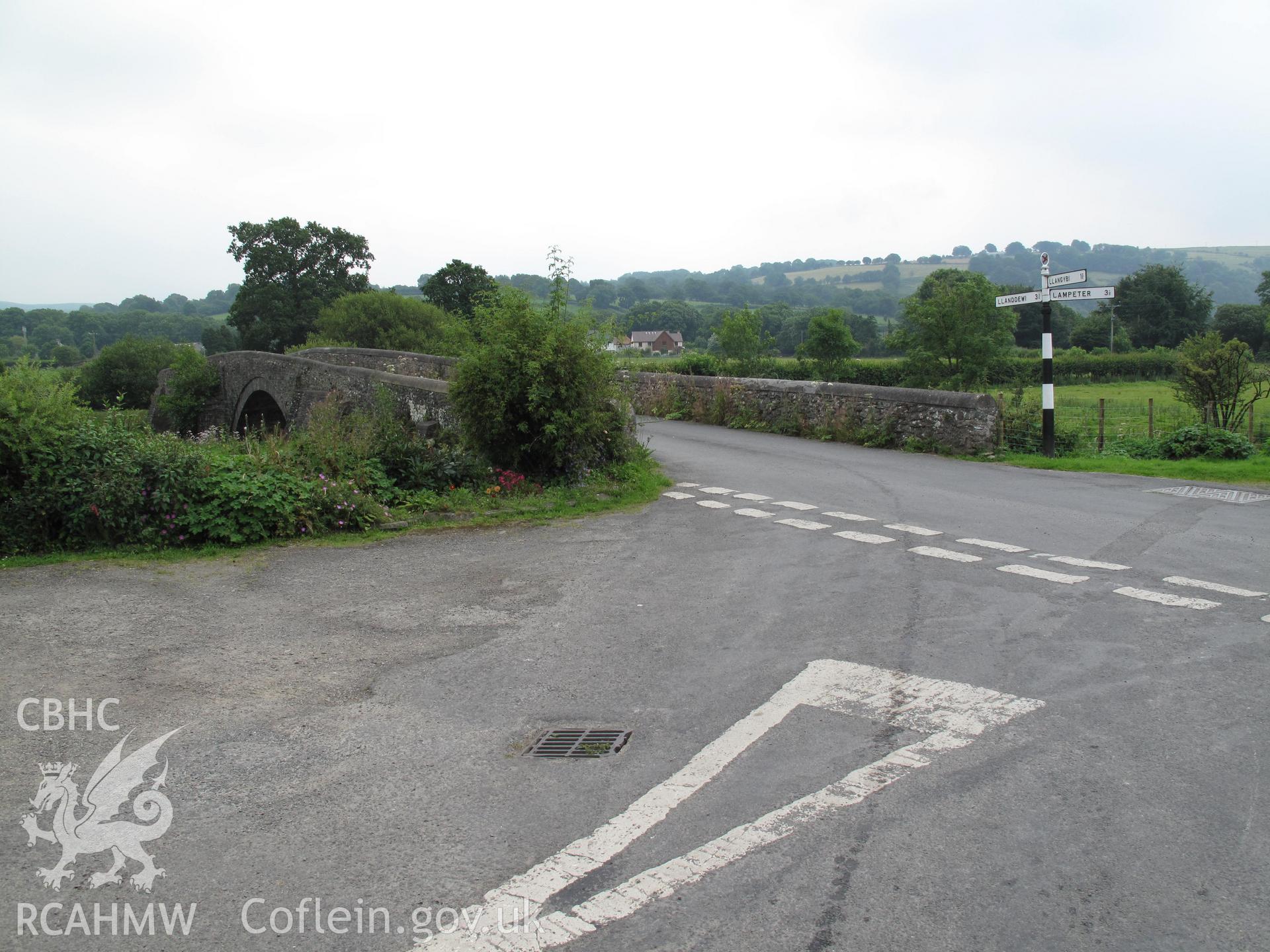 Bridge at Llanfair Clydogau from the northwest.