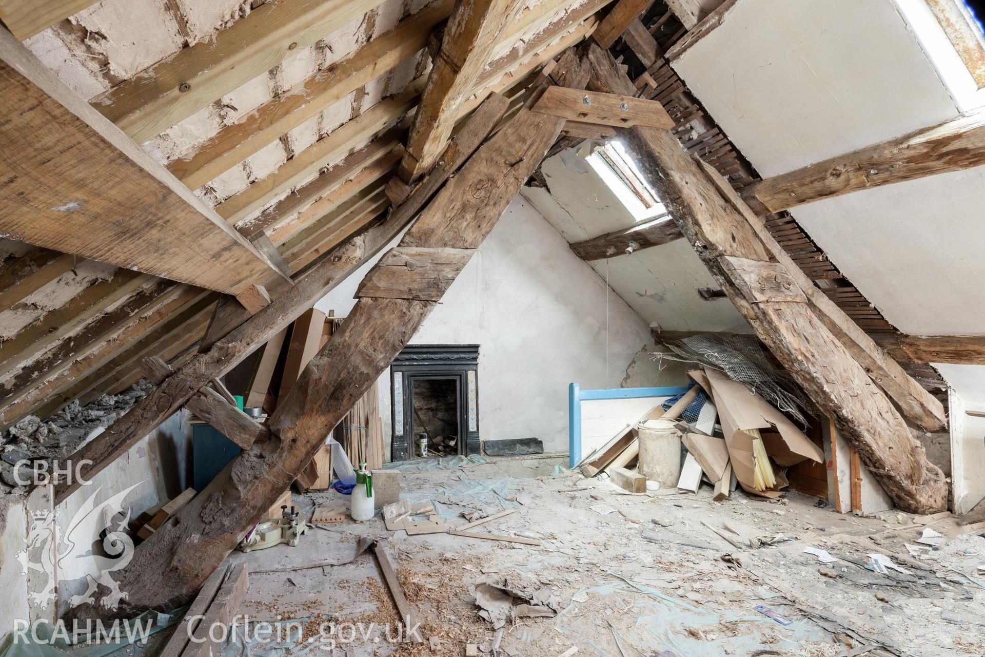 Interior, cruck at east end