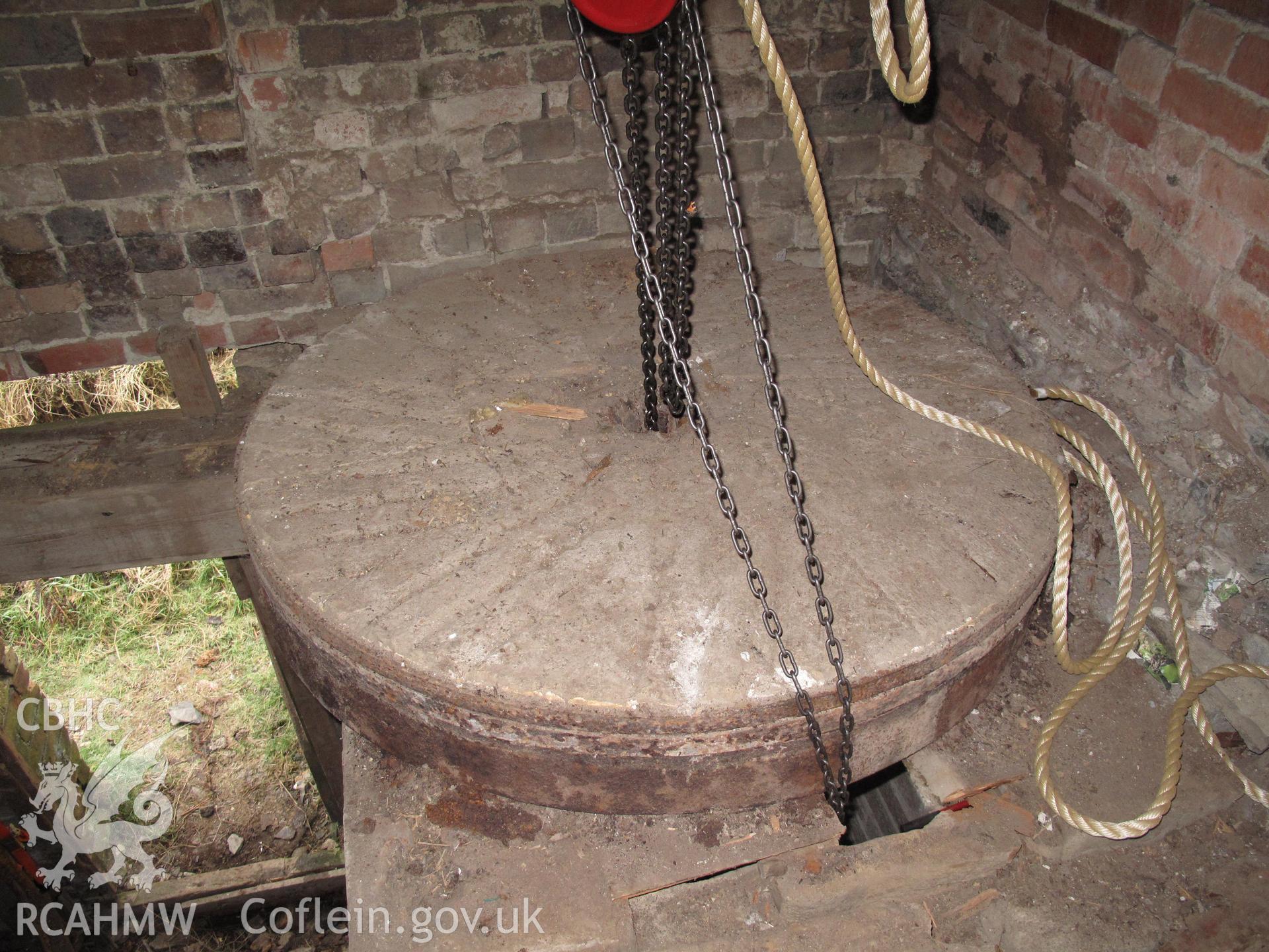 Millstone in Great Cantel Mill, Llanbister.