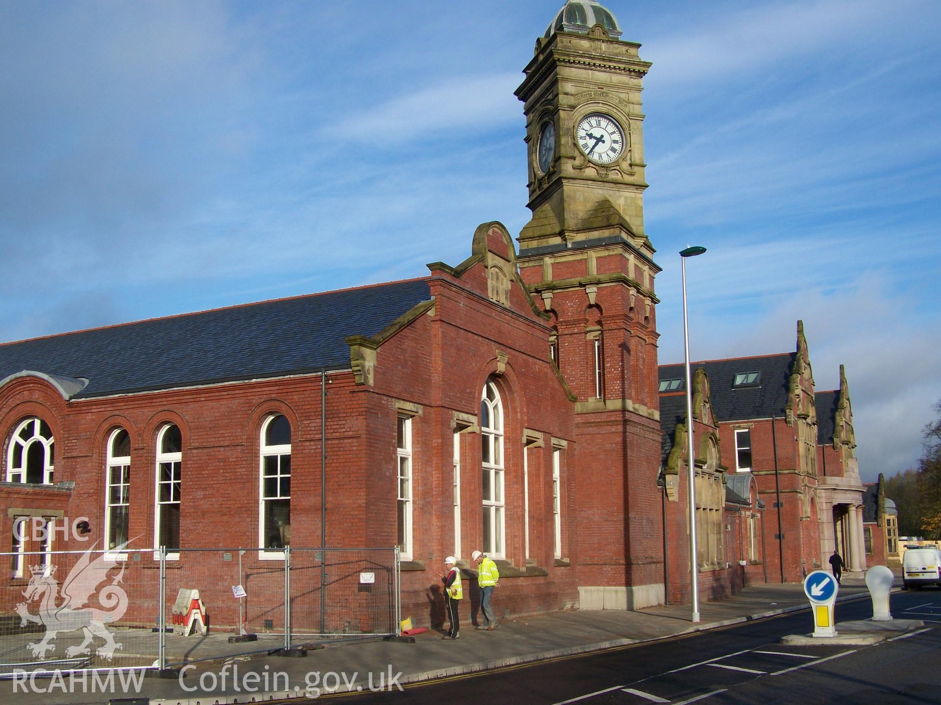 Exterior with clock tower