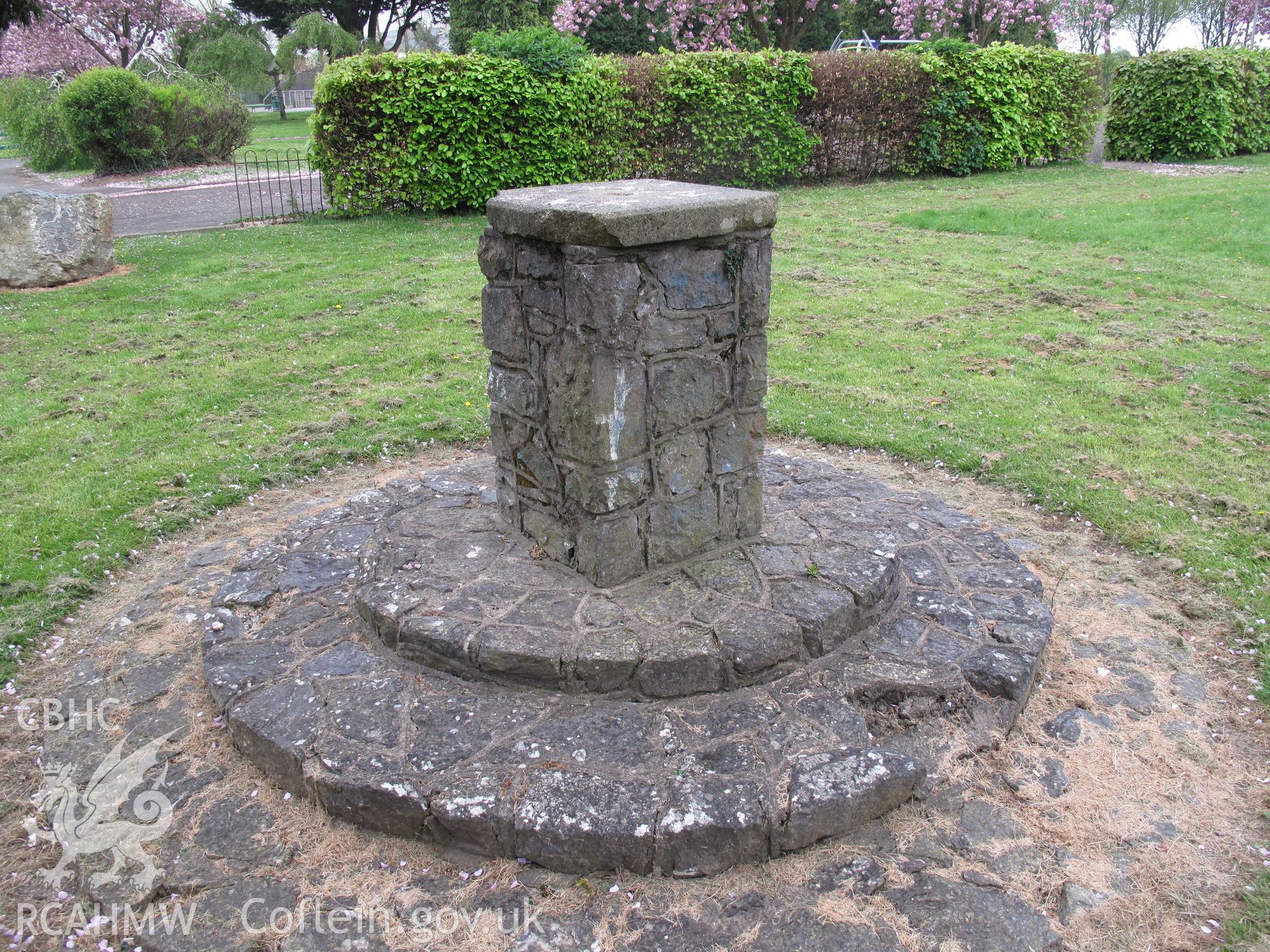 Sundial near main entrance to Splott Aerodrome, Cardiff.