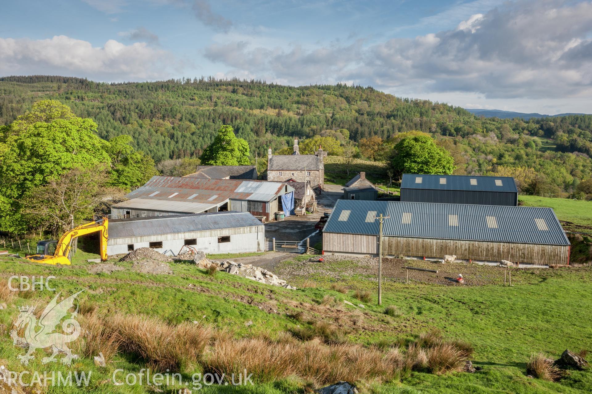 Distant view of farm from the southeast