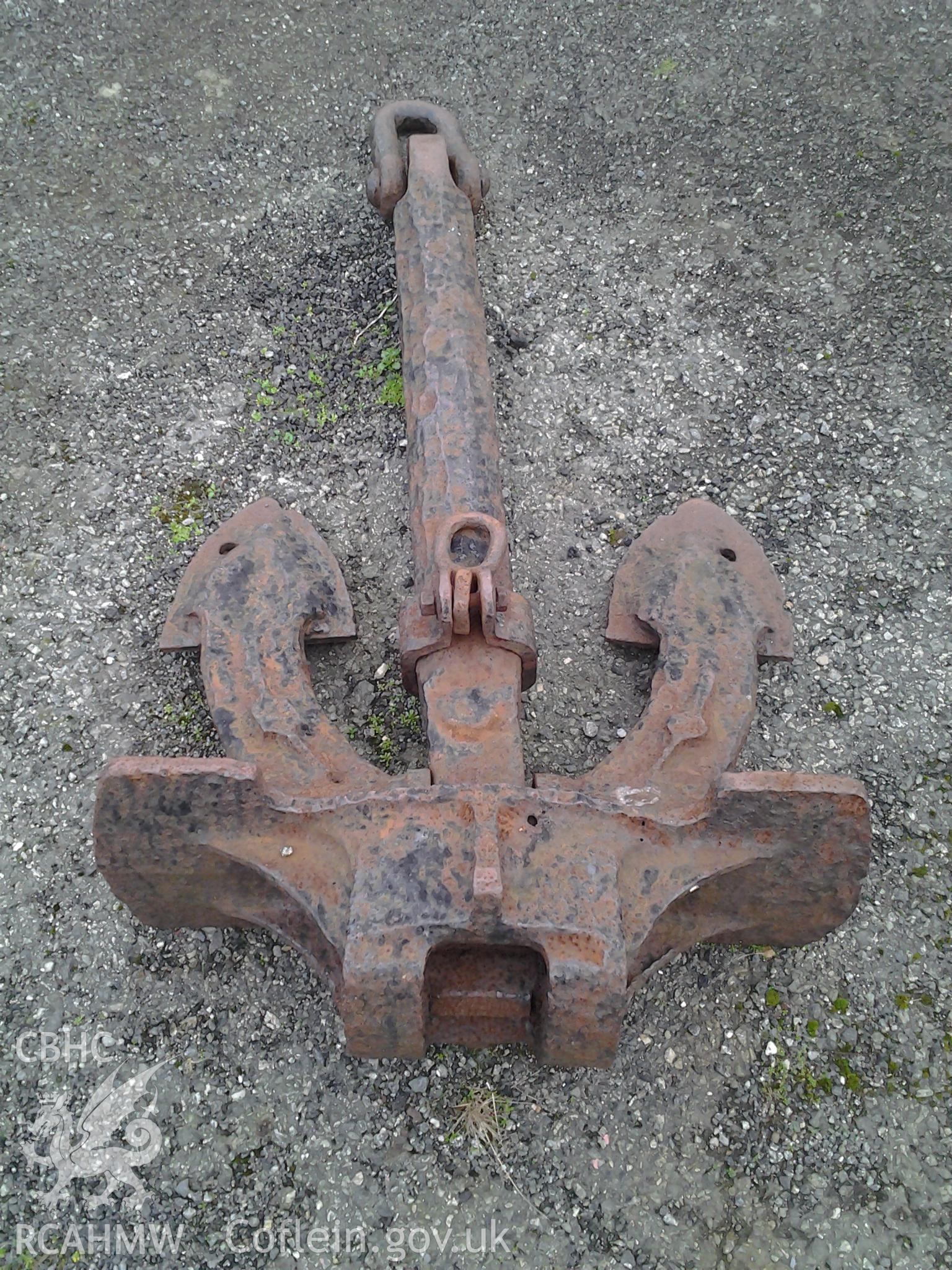 Anchor - part of the collections of former Caernarvon Maritime Museum