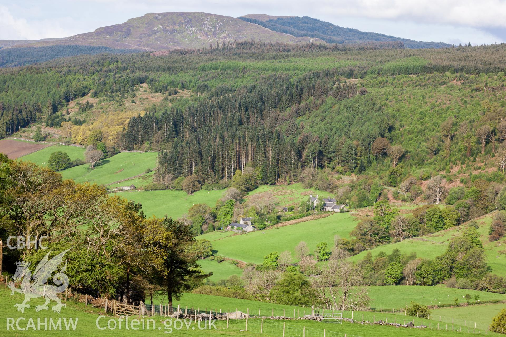 Landscape view looking east from Dugoed