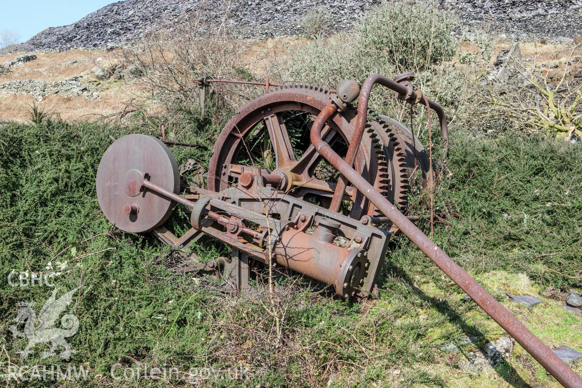 View of steam winch  from the south southeast