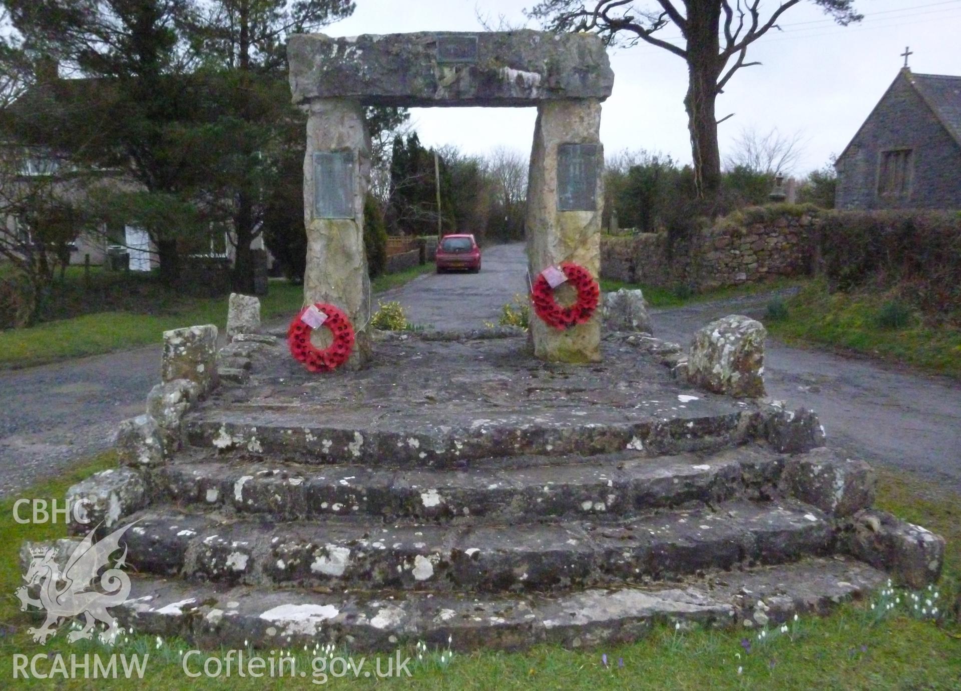 War memorial viewed from north