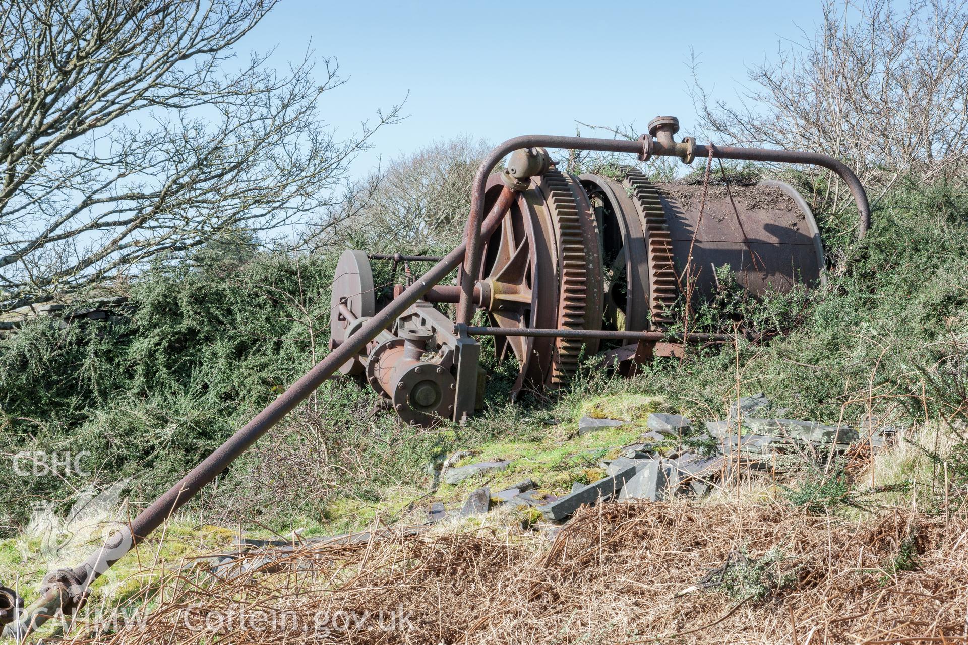 View of steam winch from the southeast