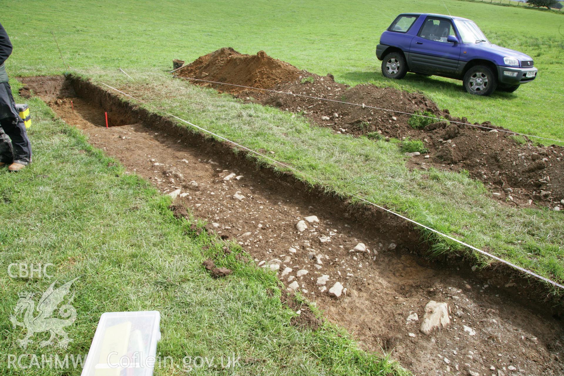 Photo survey of Penlan Roman road excavations, by Archaeology Wales for S4C programme 'Olion'.