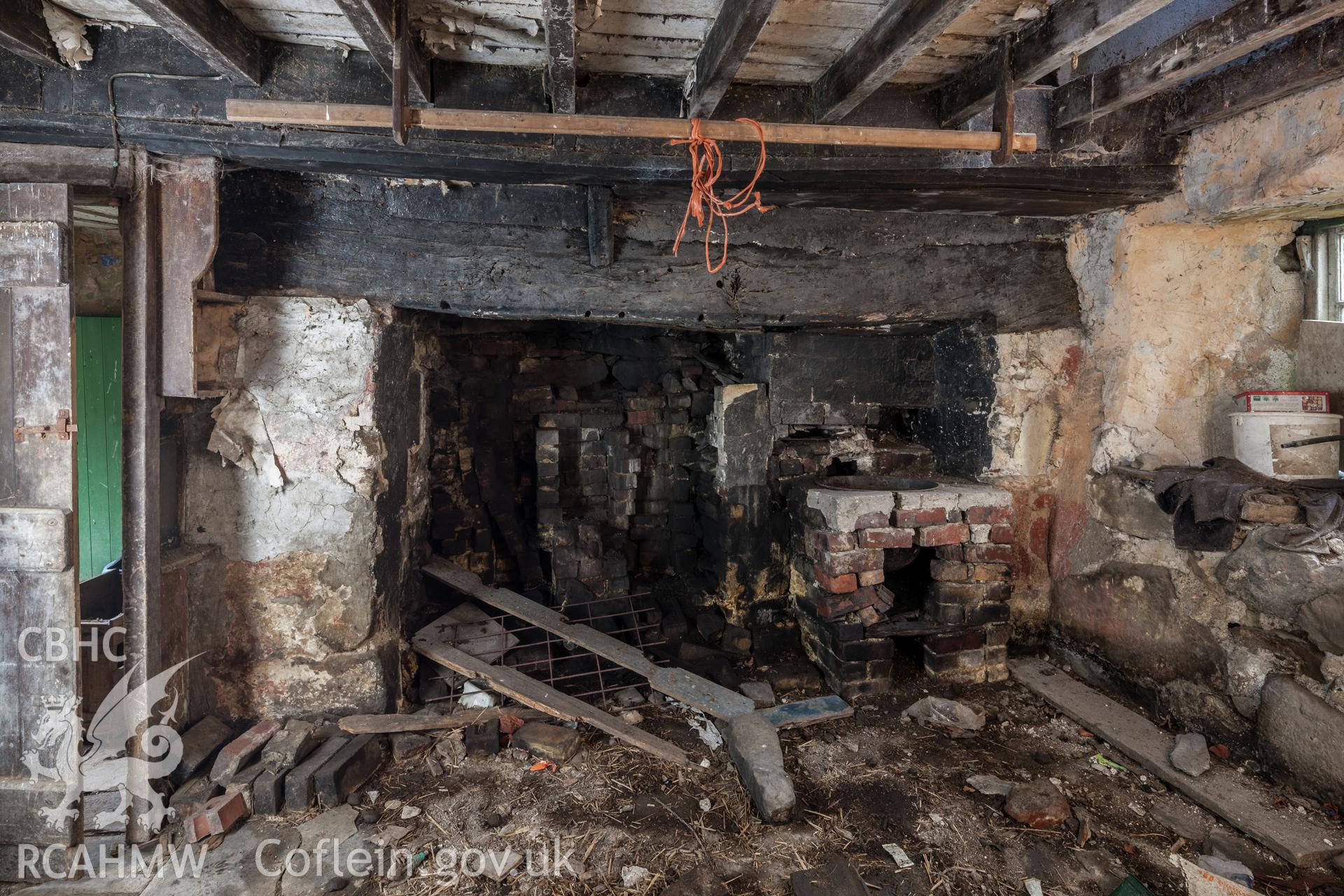 Interior, Fireplace.