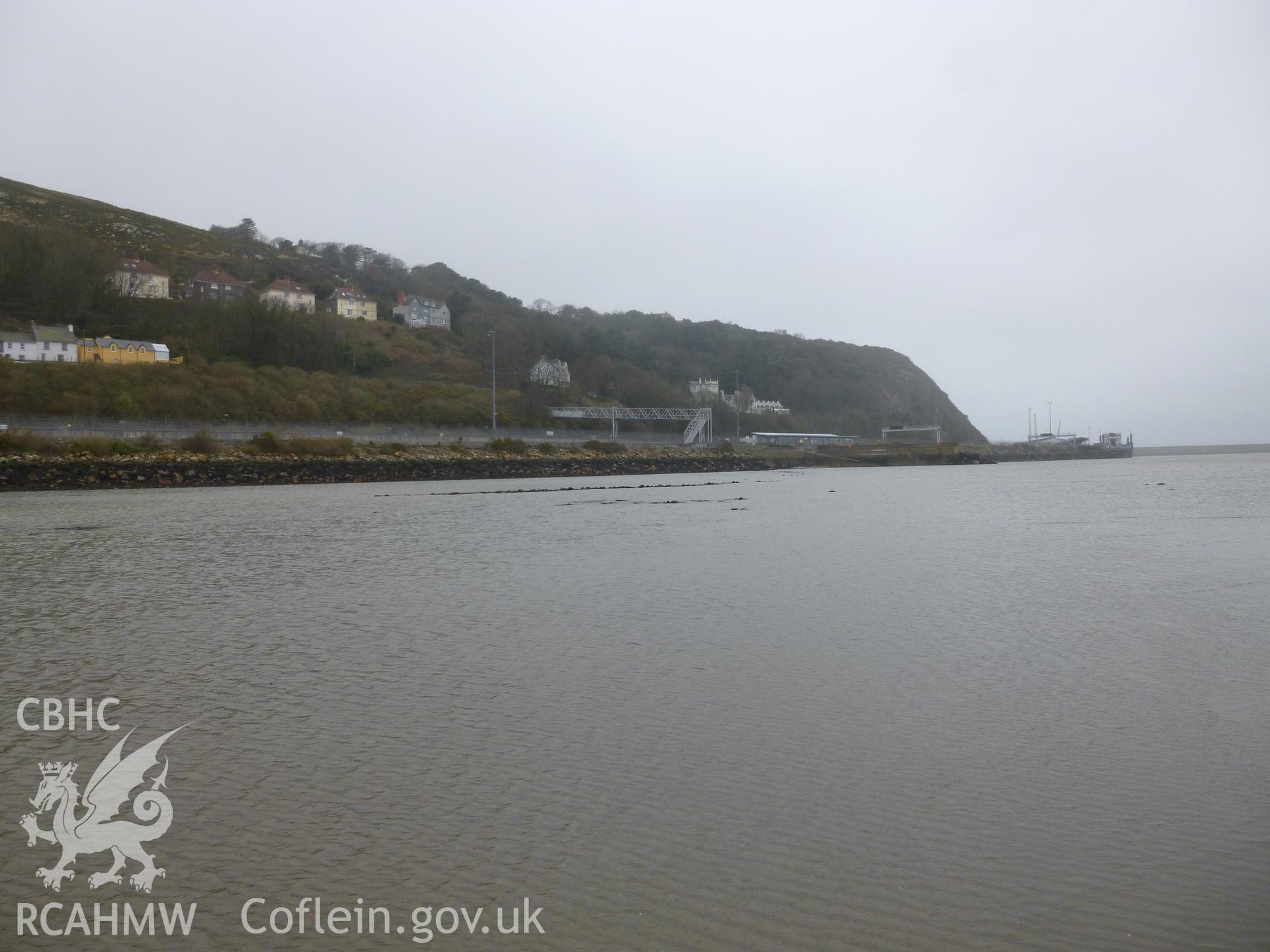 Hook of fishtrap viewed from beach level, with an addtional phase of rebuilding just discernible in foreground