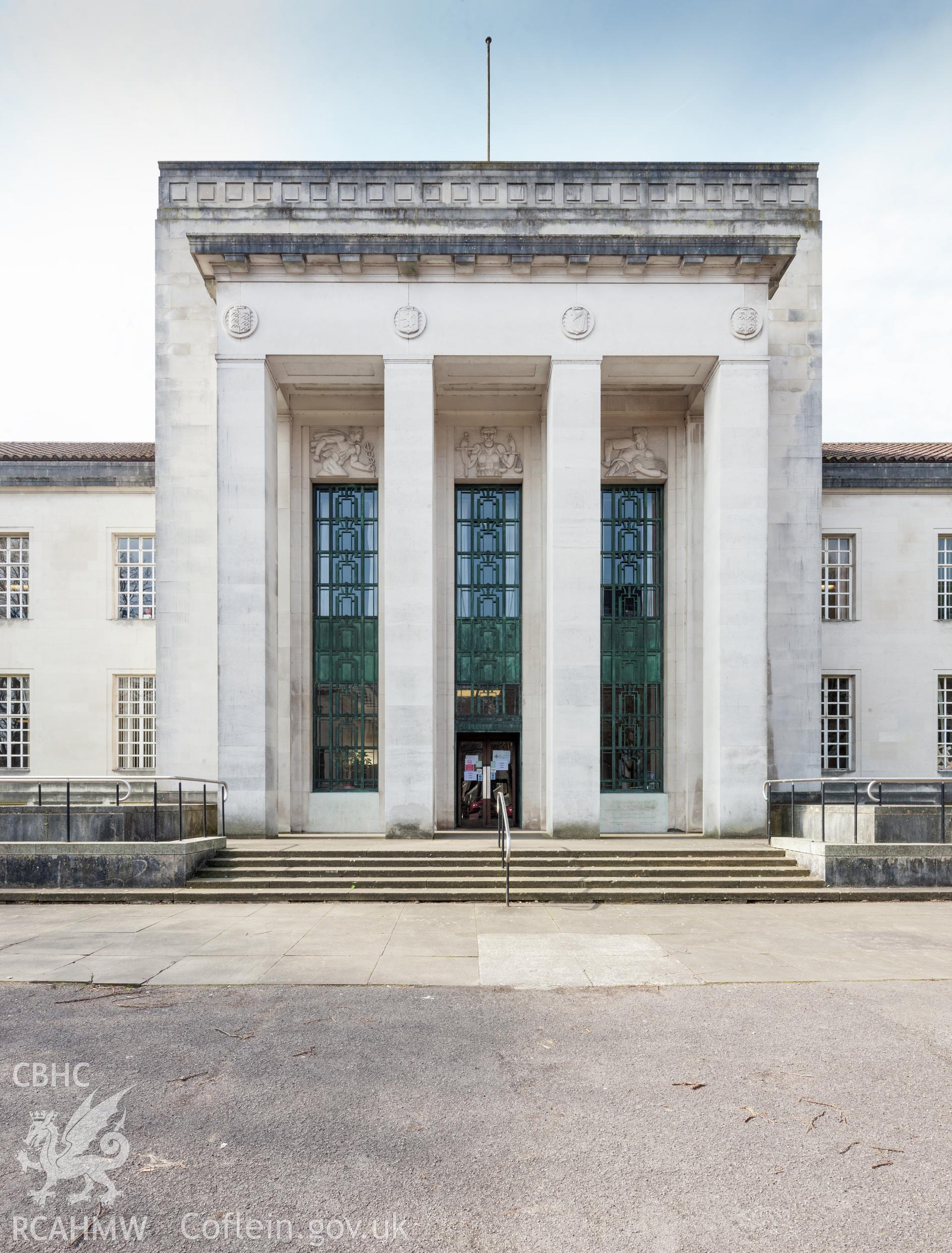 Main entrance and portico from the northeast