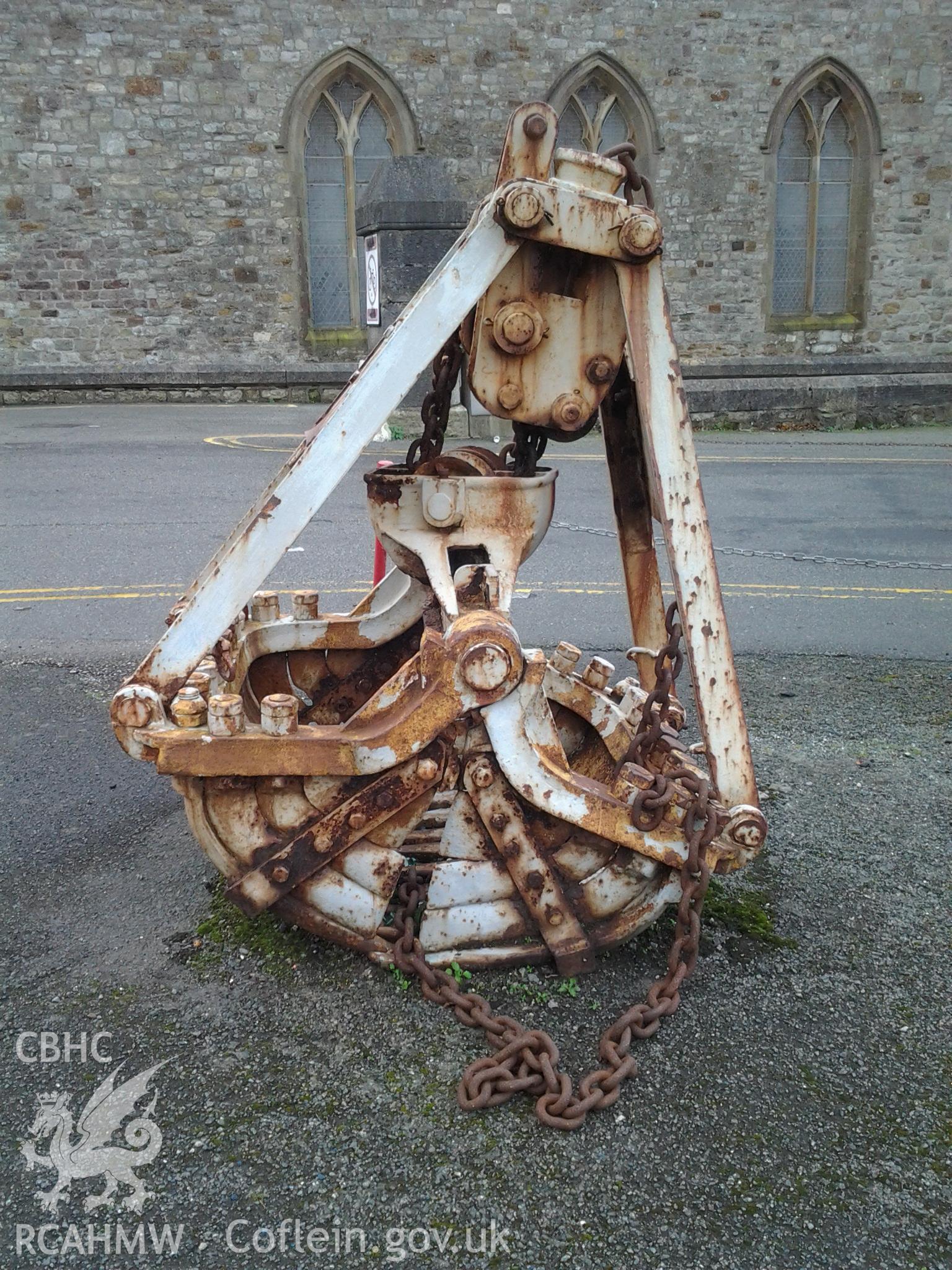 Dredger grab - part of the collections of the former Caernarvon Maritime Museum